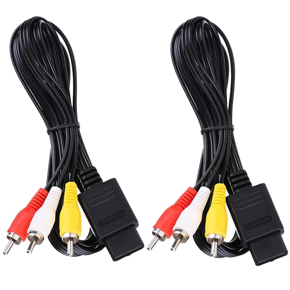 Tevodo N64 AV Cable,Audio Video AV Cable Cord for N64, Super Nin tendo, Gamecube