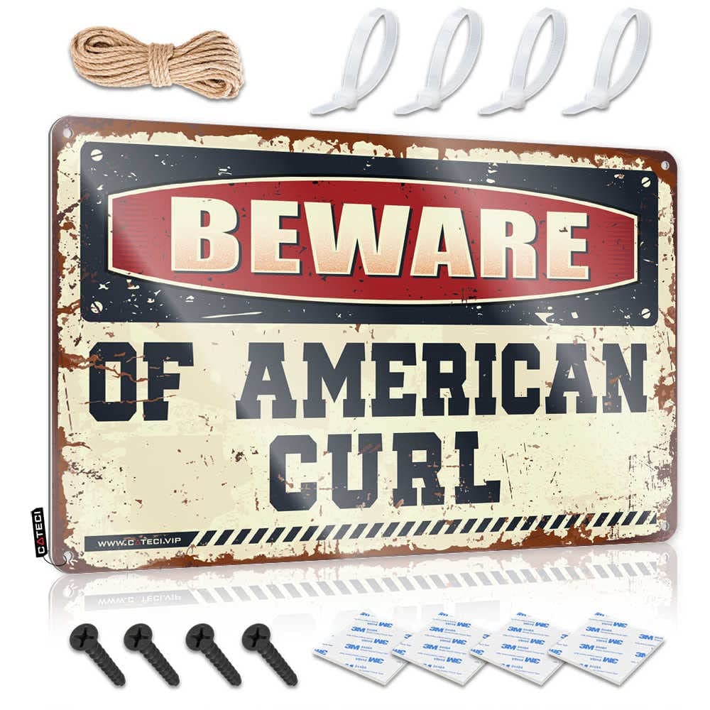 COTECI Trespassers Beware Tin Sign Beware Of American Curl Metal Sign Adt Signs For Yard Auto Alarm Sign (Size : 30X40CM)