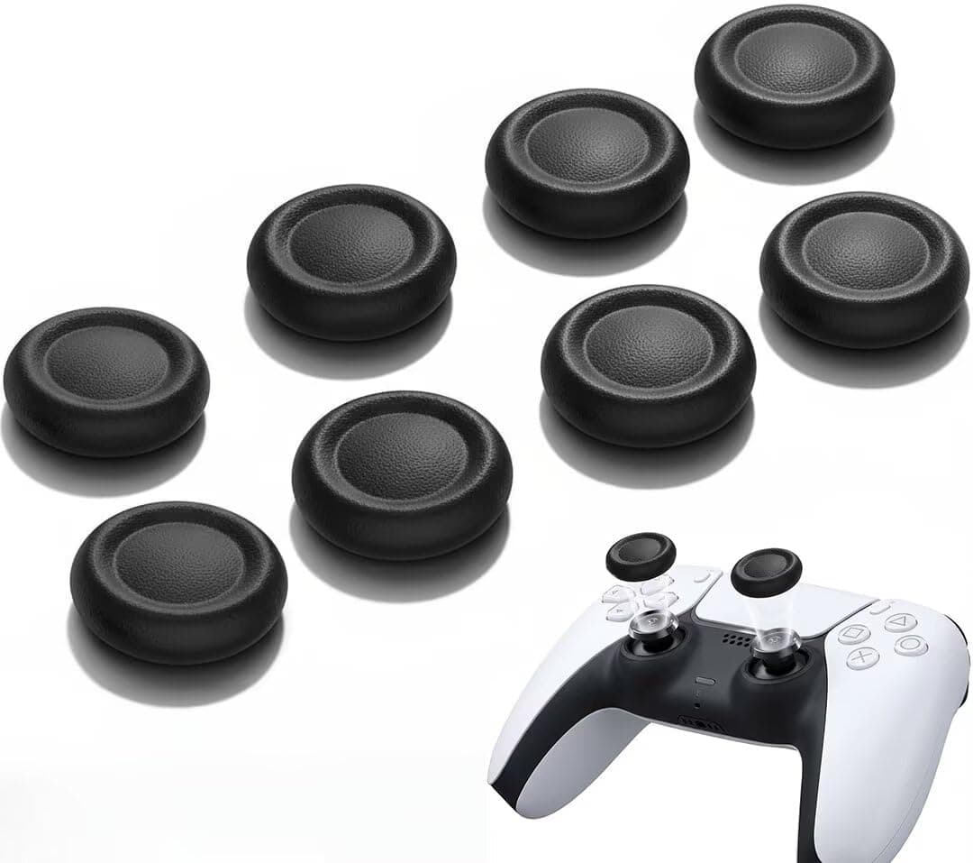 Ferkurn Replacement Caps Thumb Grip Cap for PS5 PS4, 3D Analog Skin Part, Repair Kit Accessories Anti-Stickiness, Anti-Slip, Anti-Scratch, Anti-Fingerprint