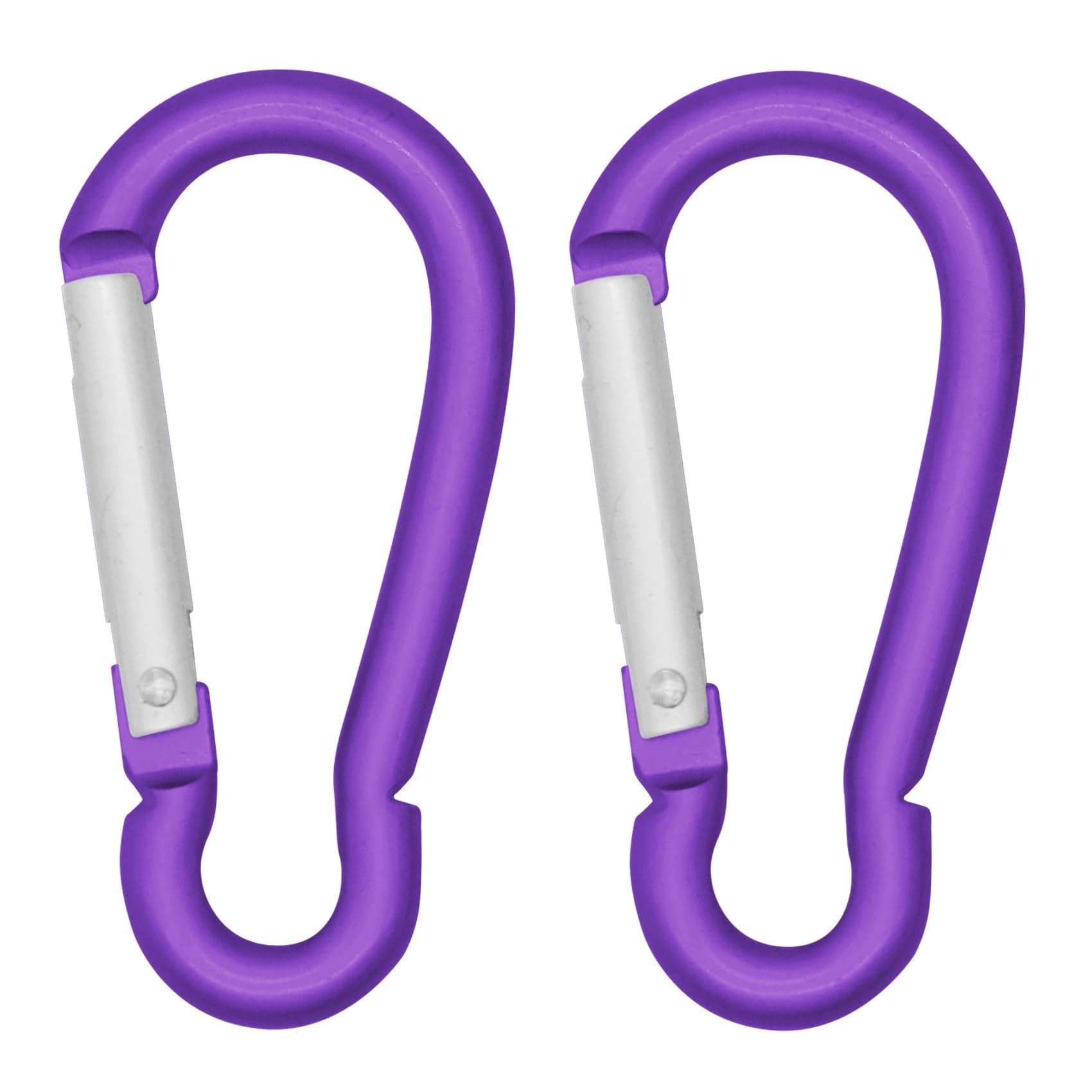 LESHIRY Large Carabiners Keychain 3" Aluminum D Shape Premium Durable D-Ring Carabiner Clip Hook Camping Accessories Snap Link Key Chain Durable Improved Design(HL-Purple 2PCS)