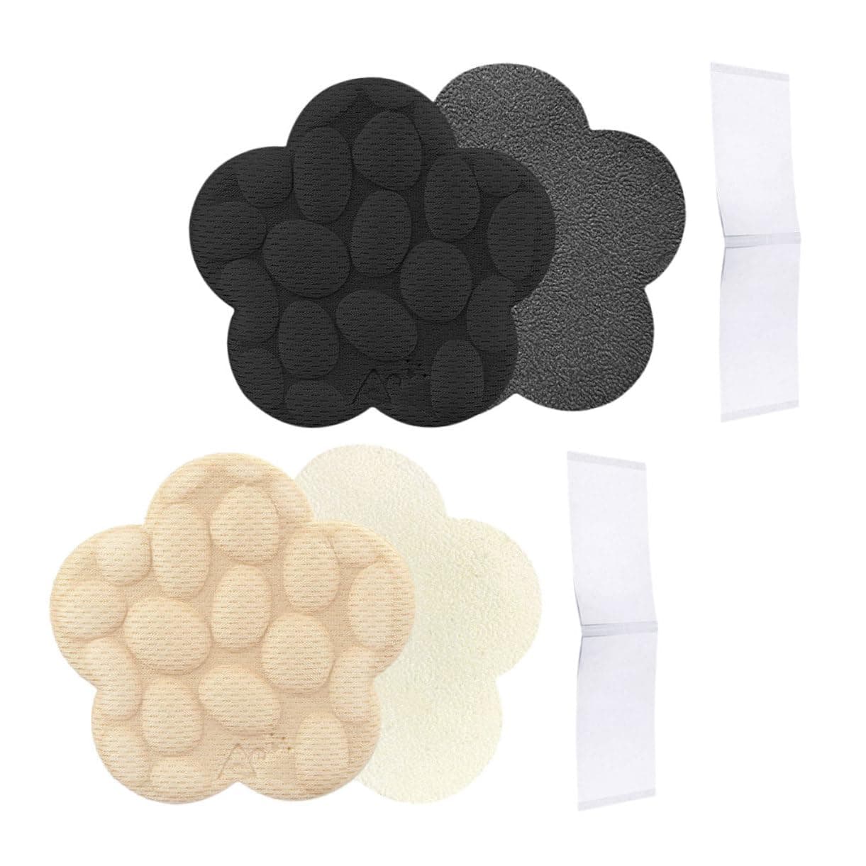 Beatifufu 2pairs Metatarsal Foot Pads for Women Non- Shoe Cushions for Loose High Heels Inserts for Comfort and Shock Absorption for Shoes Black Skin Tone
