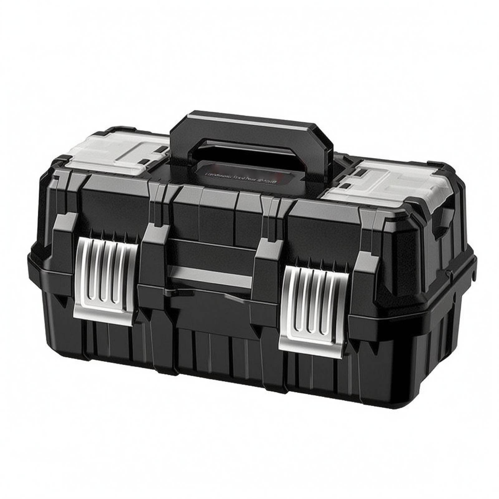 Fenteer Tool Box Storage Box Car Trunk Garage Sturdy Workshop Home Office Dustproof Patio Outdoor Stackable Tool Organizer Portable, L