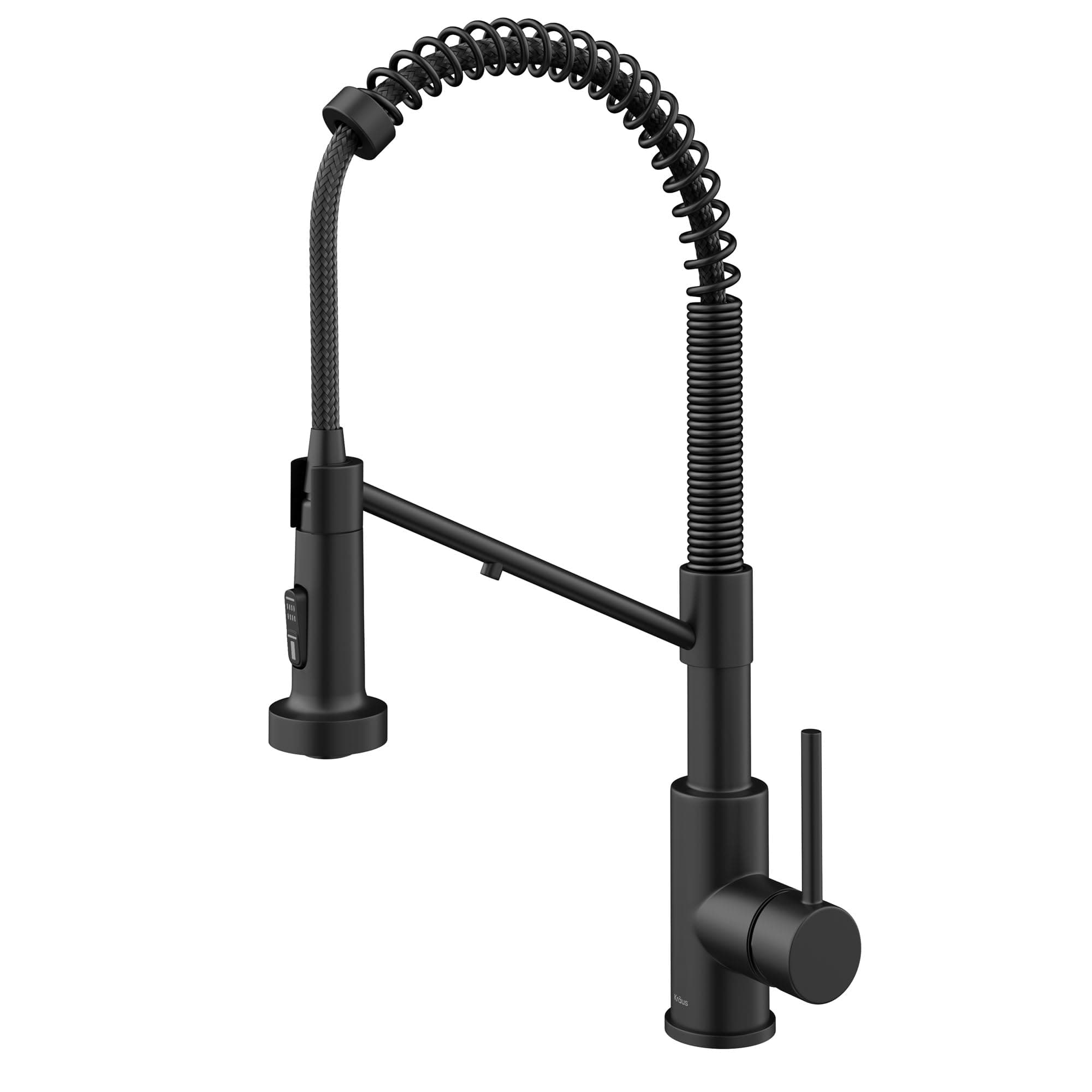 KRAUS Bolden 2-in-1 Commercial Style Pull-Down Single Handle Water Filter Kitchen Faucet for Water Filtration System in Matte Black, KFF-1610MB