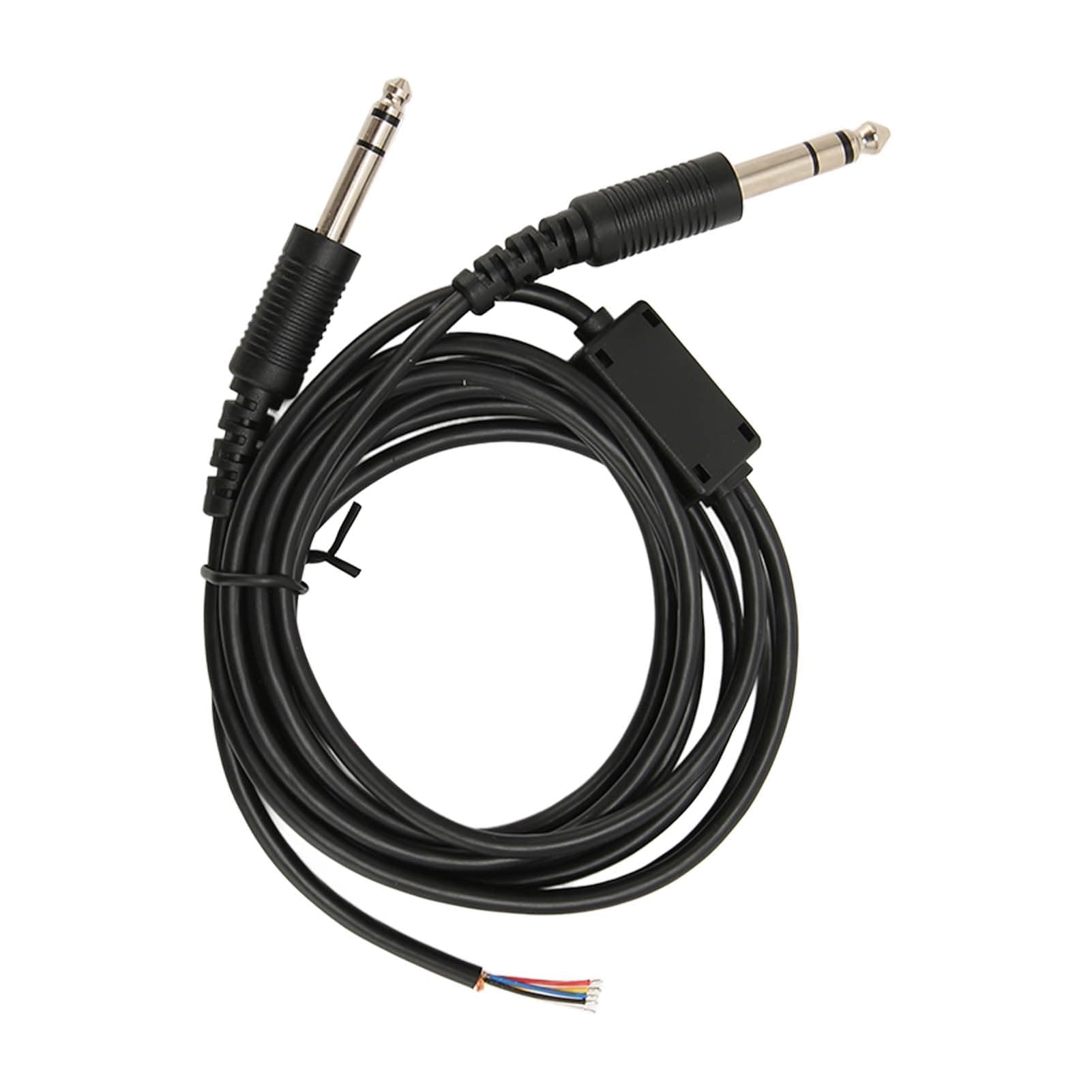 Aviation Headset Replacement Cable, Durable Dual GA Plug Upgrade for General Aviation Pilots PVC 6.6ft 2M David Clark AVCOMM Headsets 1 Pack