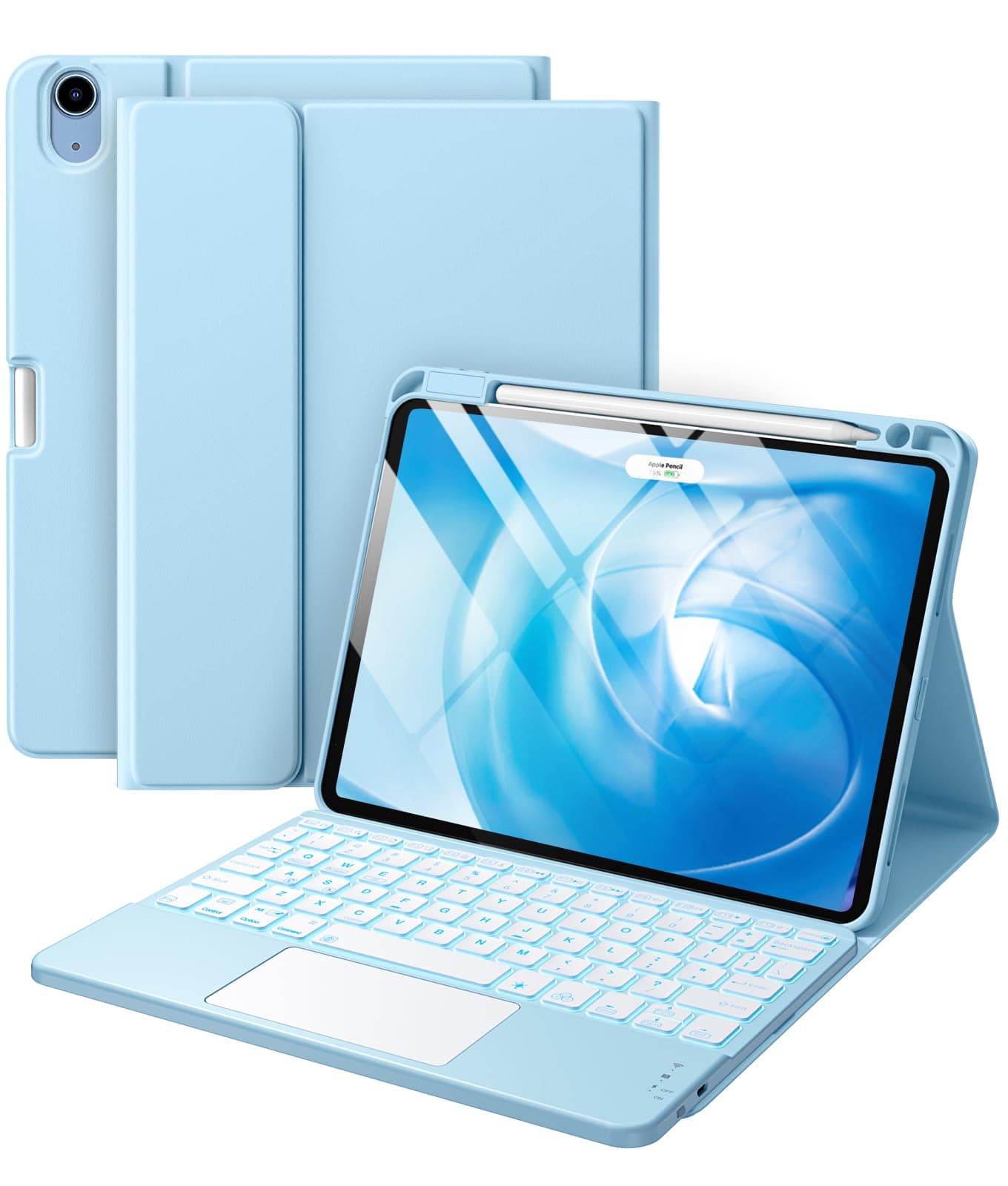 Harvopu for iPad Air 11 Inch & Air 5th/ 4th Generation Case with Keyboard