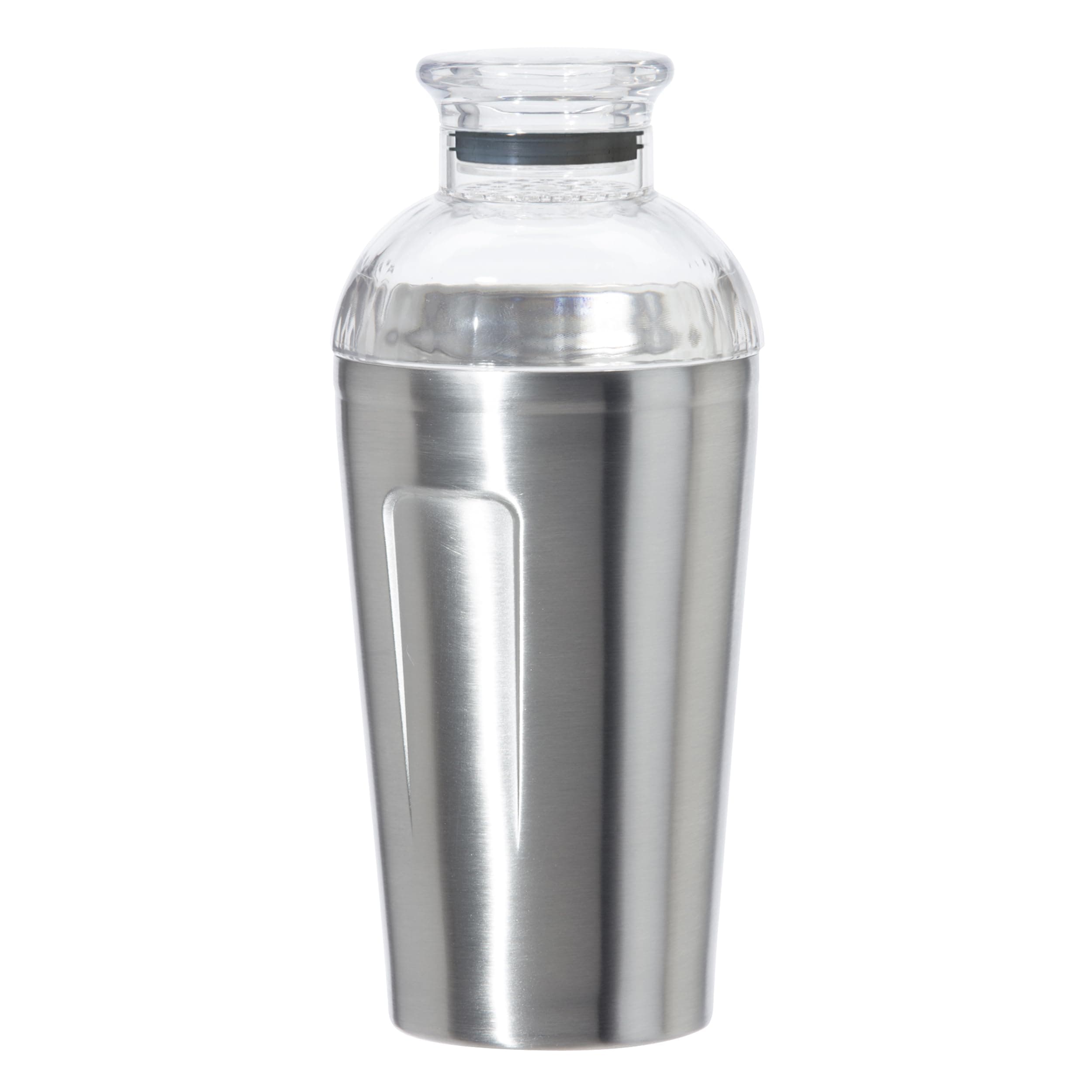 OGGI Groove Insulated Cocktail Shaker-17oz Double Wall Vacuum Insulated Stainless Steel, Tritan Lid has Built in Strainer, Ideal Cocktail Mixer, Martini Shaker, Margarita Shaker, Stainless