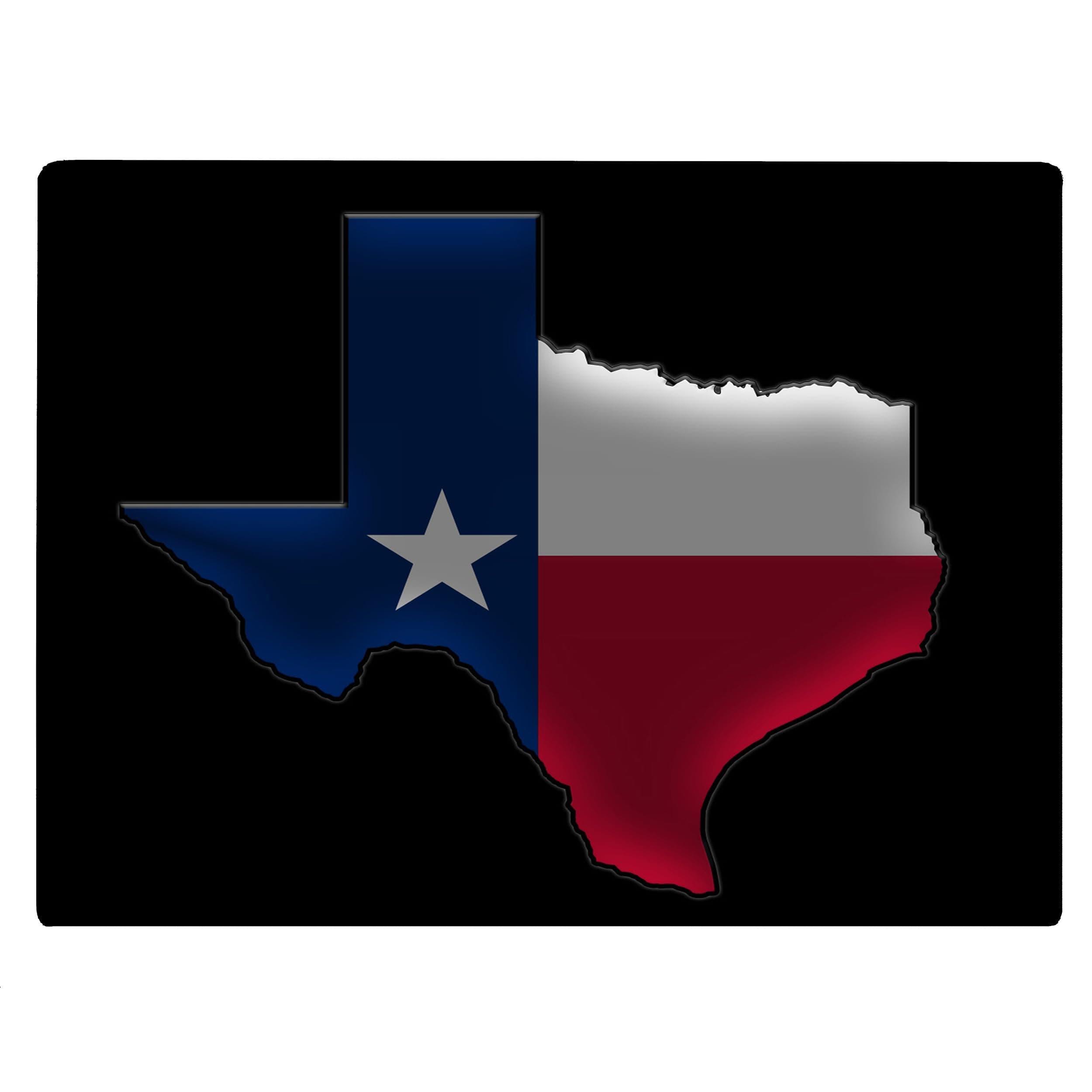 Texas State Flag Cutout TX Texan Kitchen Glass Cutting Board Ocean Decorative Gift (Cutout)