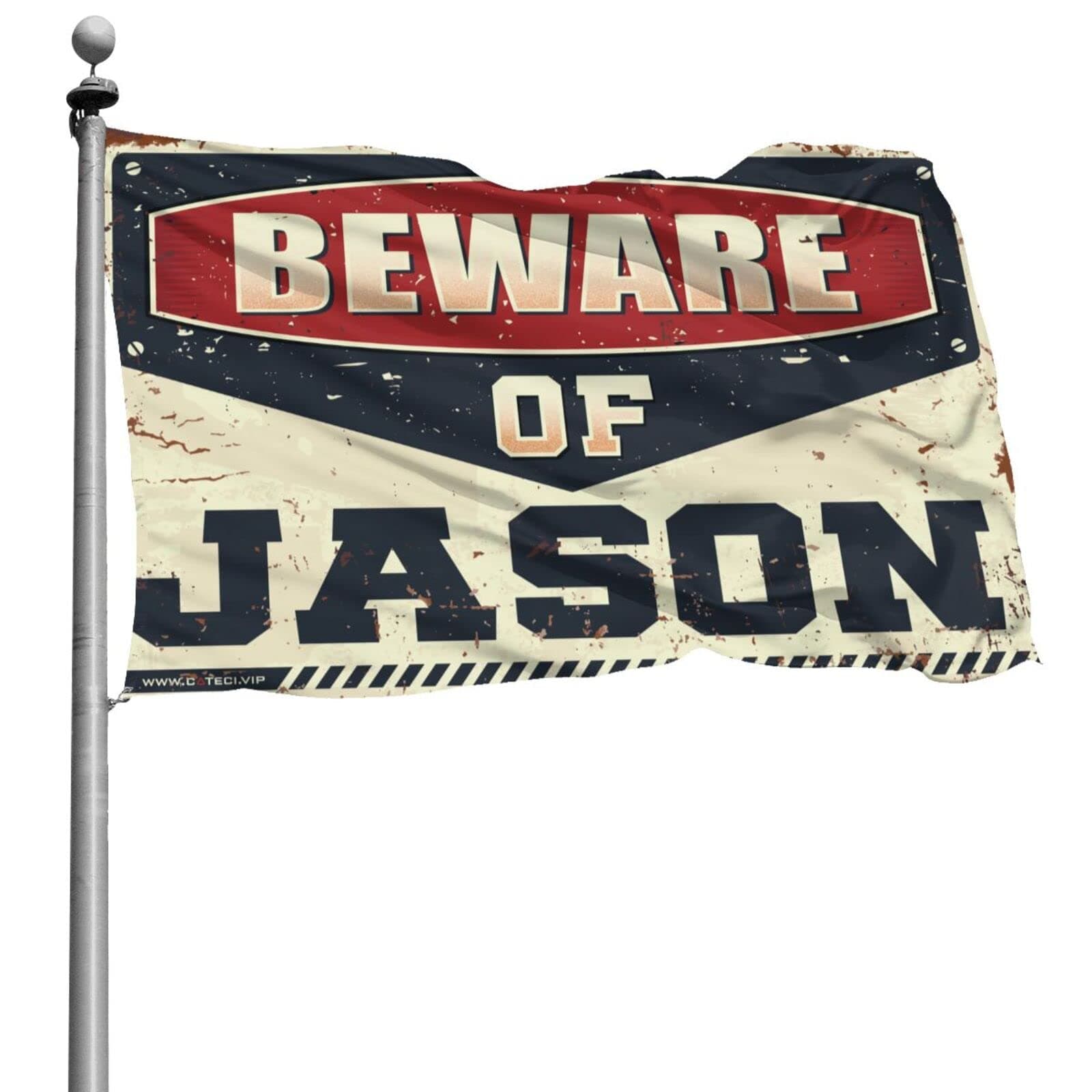 Cool Dorm Room Flags Beware Of Jason Flag Backyard Bar Decor Room Stuff (Size : 120X180CM)