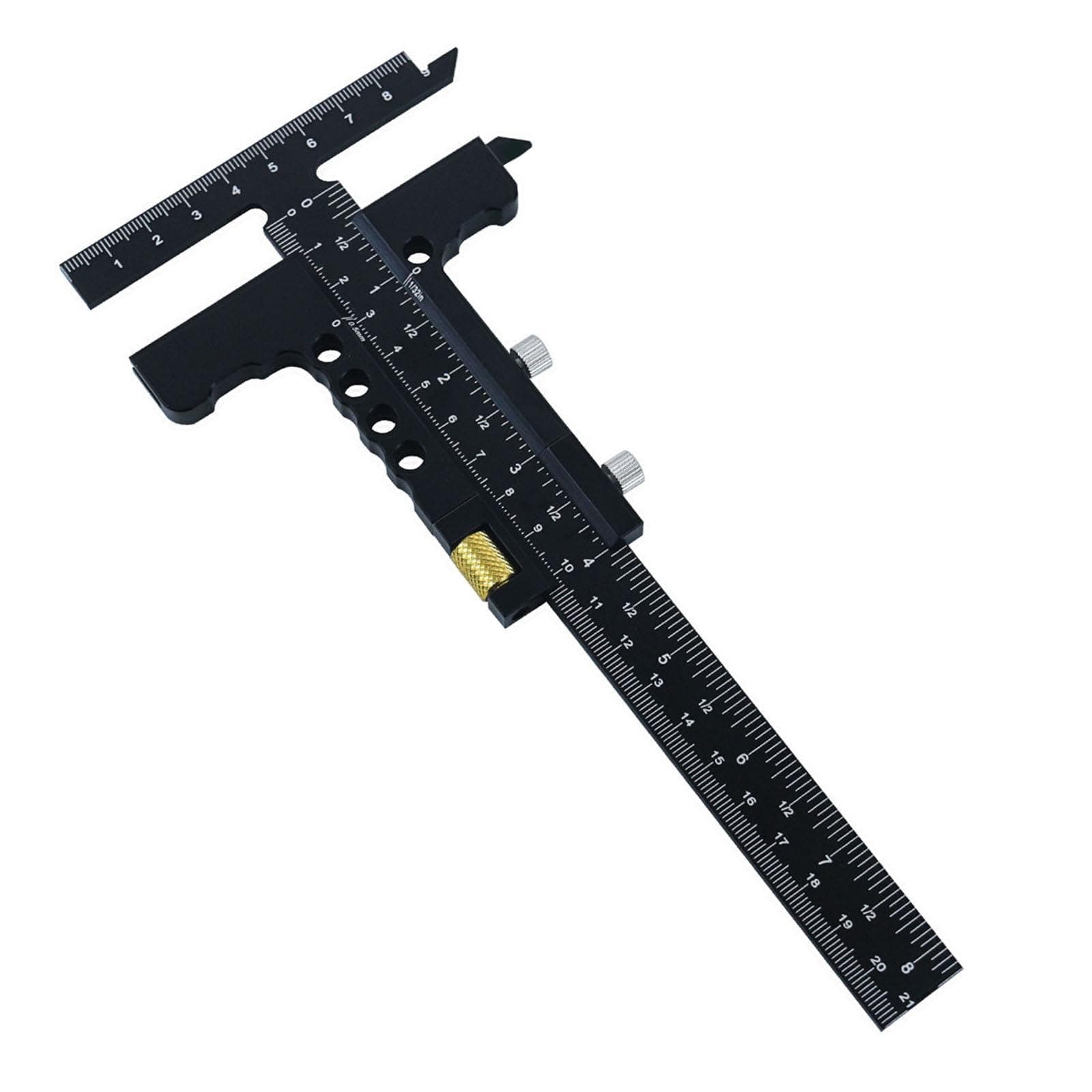 Fenteer Wood Workings Multifunctional Caliper Slide Caliper Easy to Use DIY Accessories Marking Measuring Gauge for Home Woodworker, with Fine Tuning