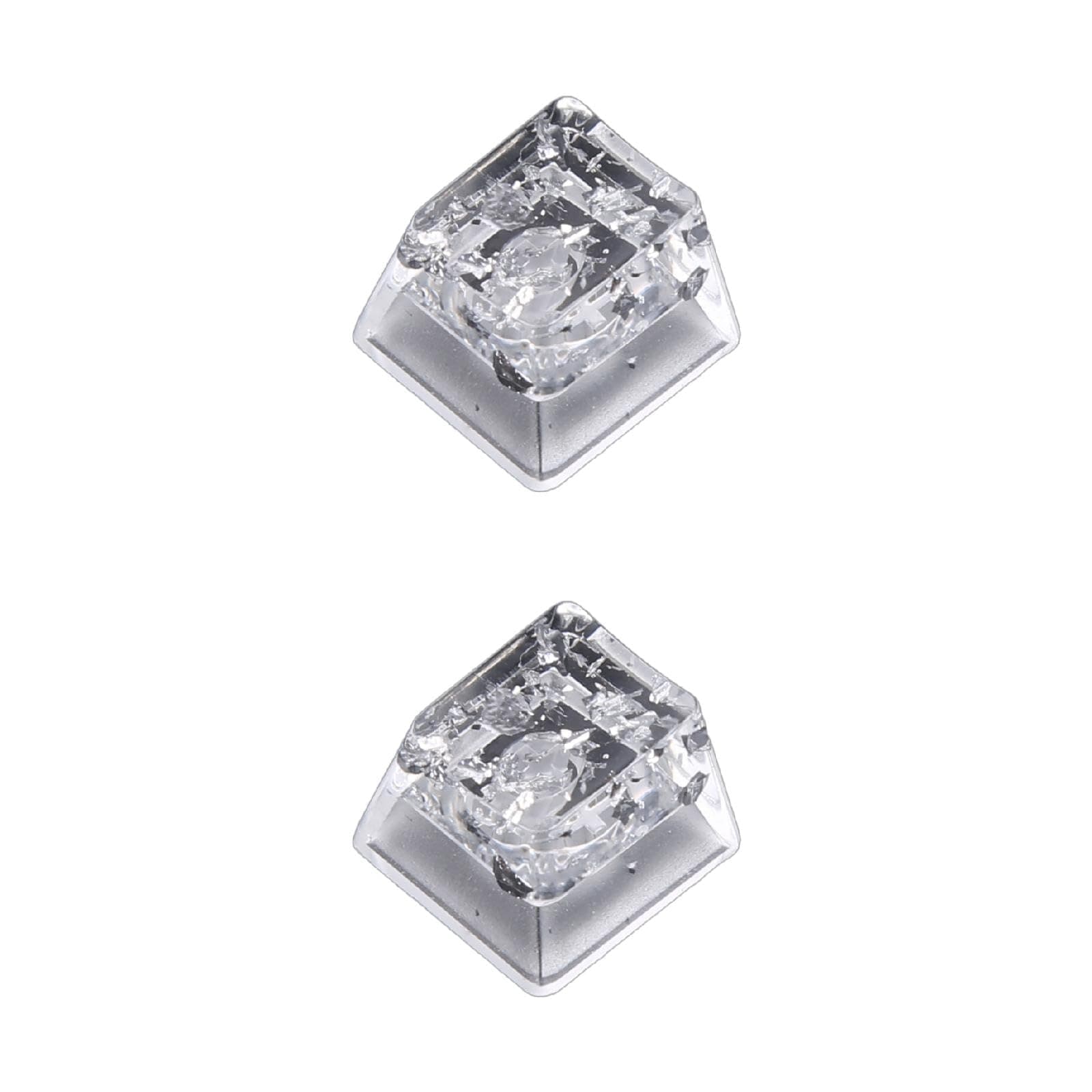 Resin Keycaps OEM Profile For Mechanical Keyboard Transparent Silver Foil For Key Cap Gaming Personalized Keyc Mechanical Keyboard Keycaps Backlit