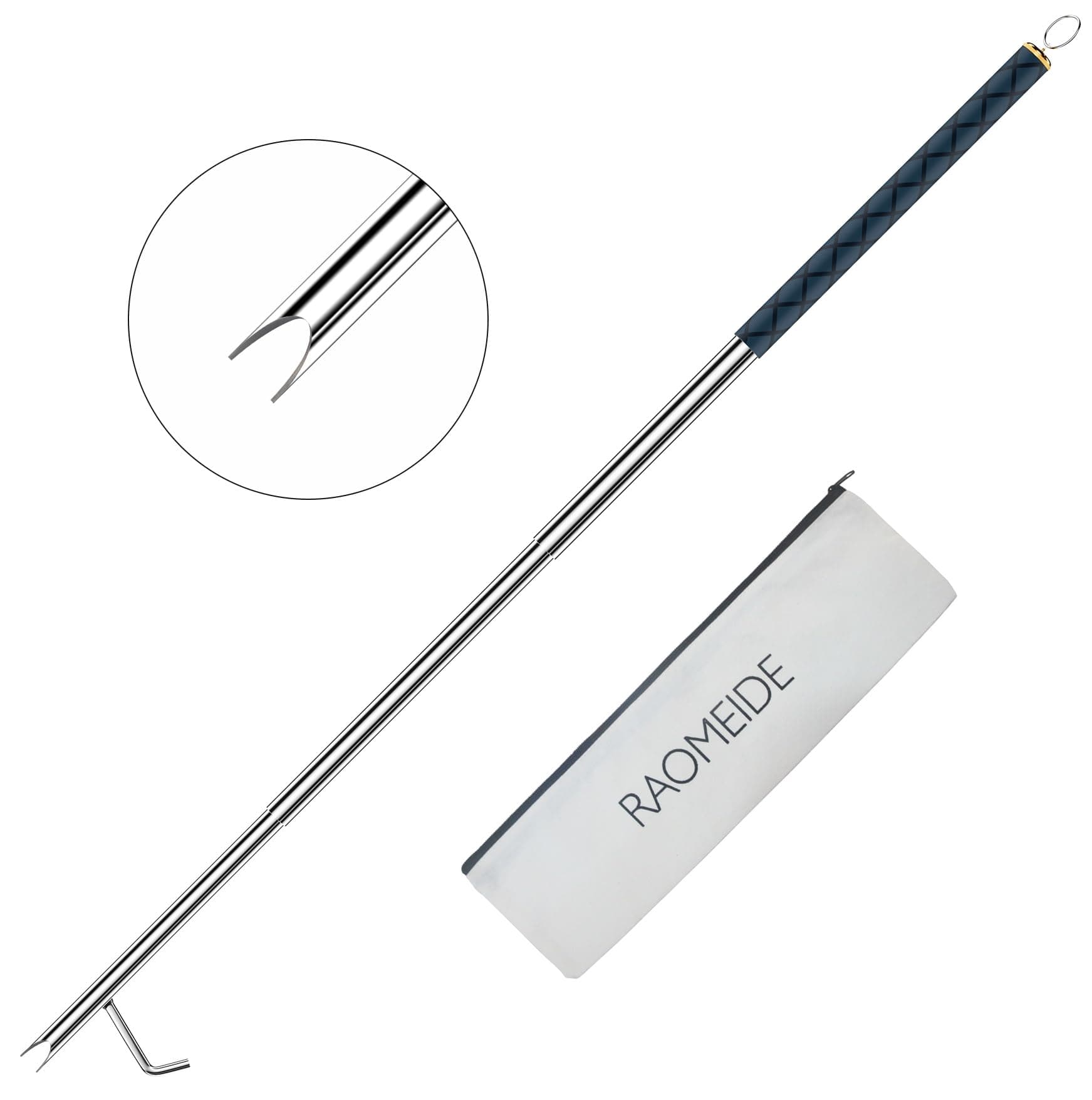 48 Inches Fire Poker for Fire Pit Outdoor, Extra Long Campfire Poker Blower, Fireplace Tools Indoor