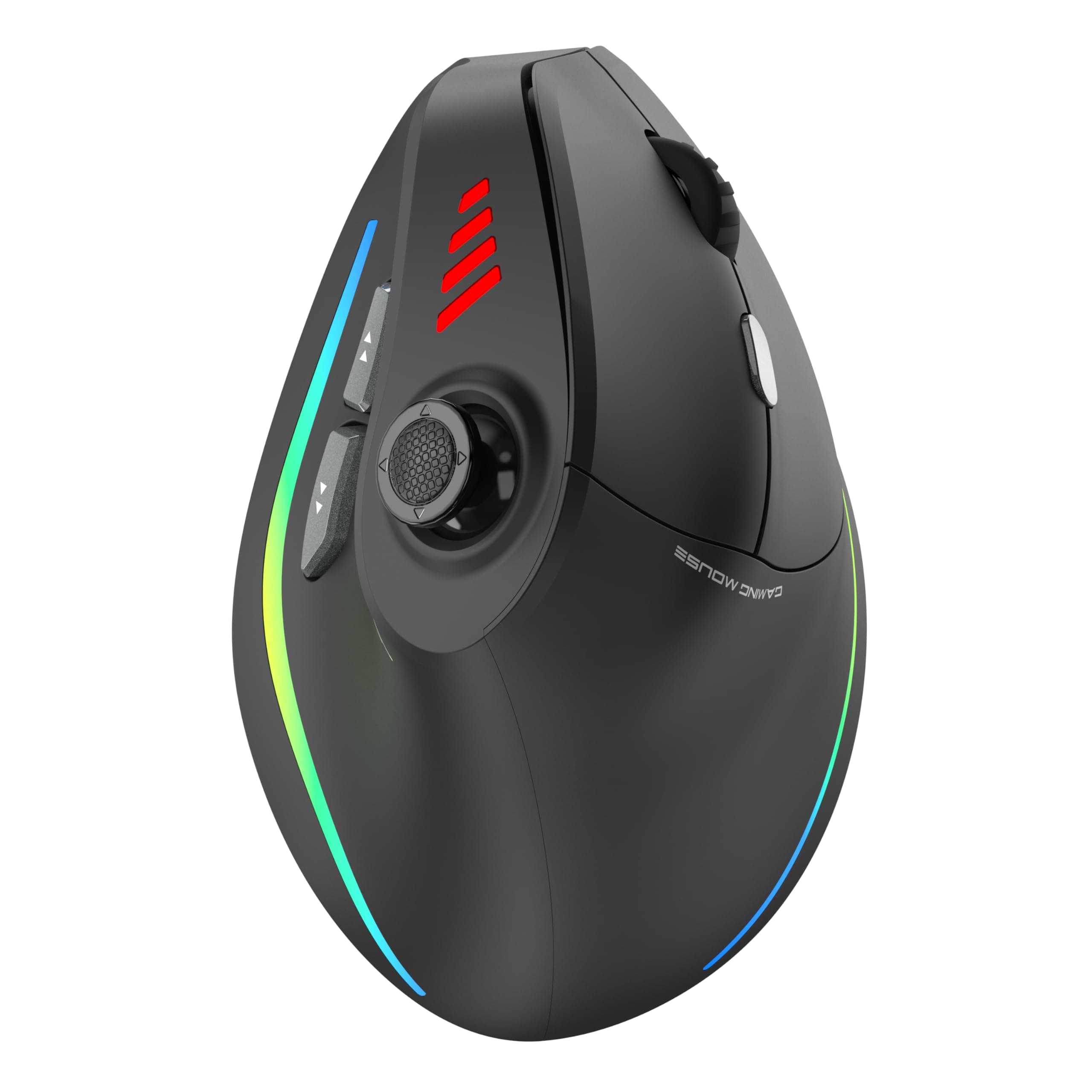 TRELC Wireless Gaming Mouse with 5 D Rocker, 24000 DPI/11 Programmable Buttons, Vertical Ergonomic Mouse for 2 Devices Connection (BT+2.4GHz), Rechargeable Mice for PC/Laptop/E-Sports/Gamer