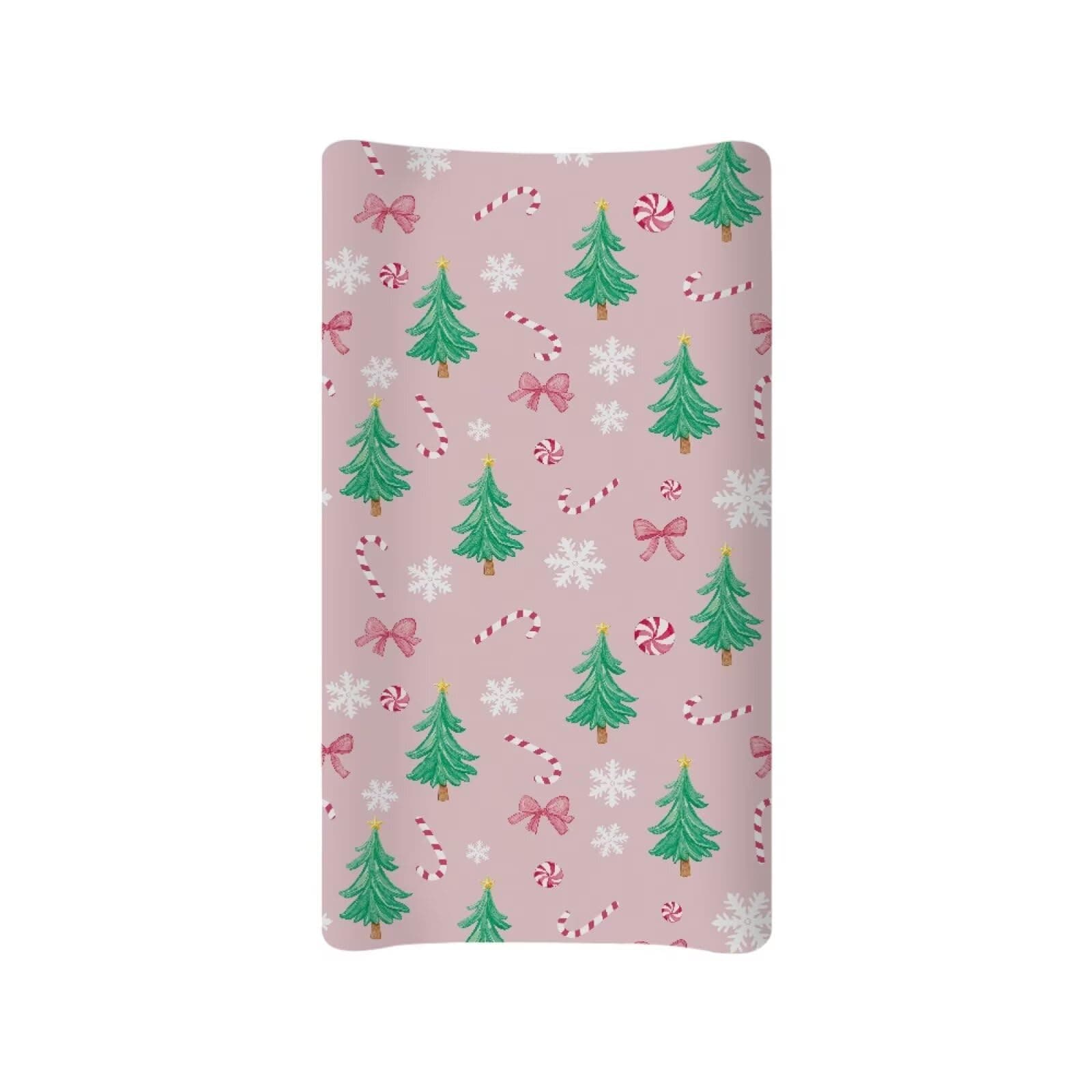 HUISEFOR Christmas Tree Changing Pad Cover for Baby Easy to Install Baby Diaper Change Table Pad Covers Washable Changing Mat Sheet