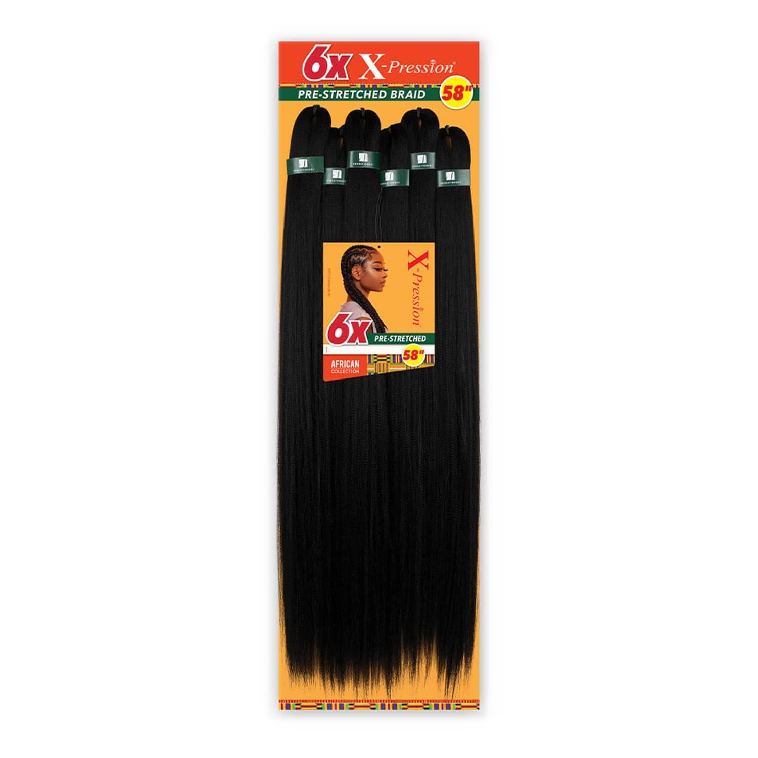 Sensationnel Synthetic Braid - 6X X-PRESSION PRE-STRETCHED BRAID 58 (Color:2 Dark Brown)