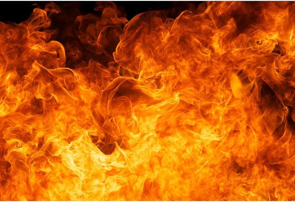 Baocicco 10x6.5ft Roaring Flame Backdrop Wallpaper Decor Passion Black Background Photography Background Blogger Vlogger Bonfire Party Activities Birthday Party Baby Children Adults Portrait Prop