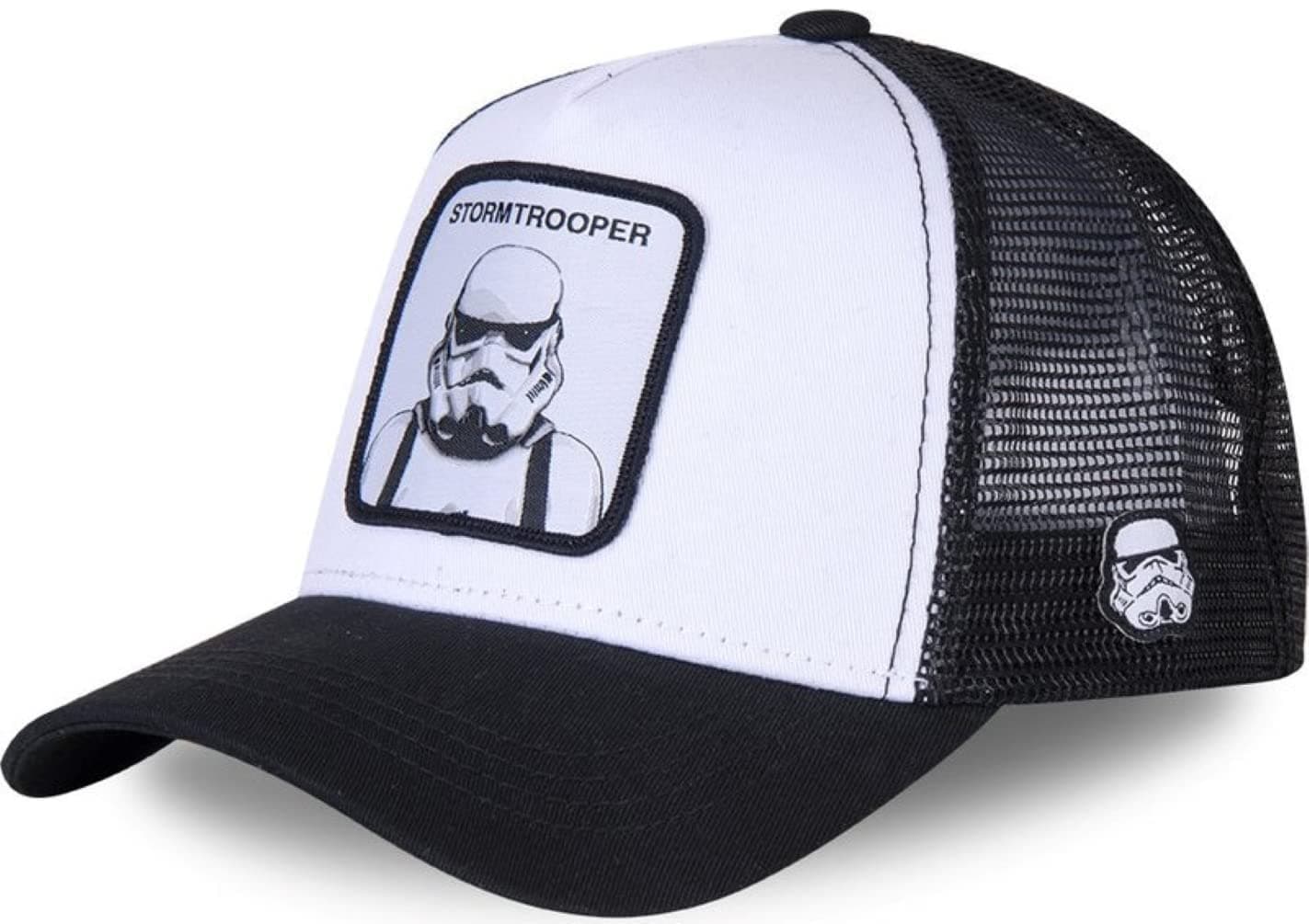 Men's Cartoon Baseball Trucker Cap Snapback Hat Adult Women's Unisex Adjustable One Size (Trooper White)