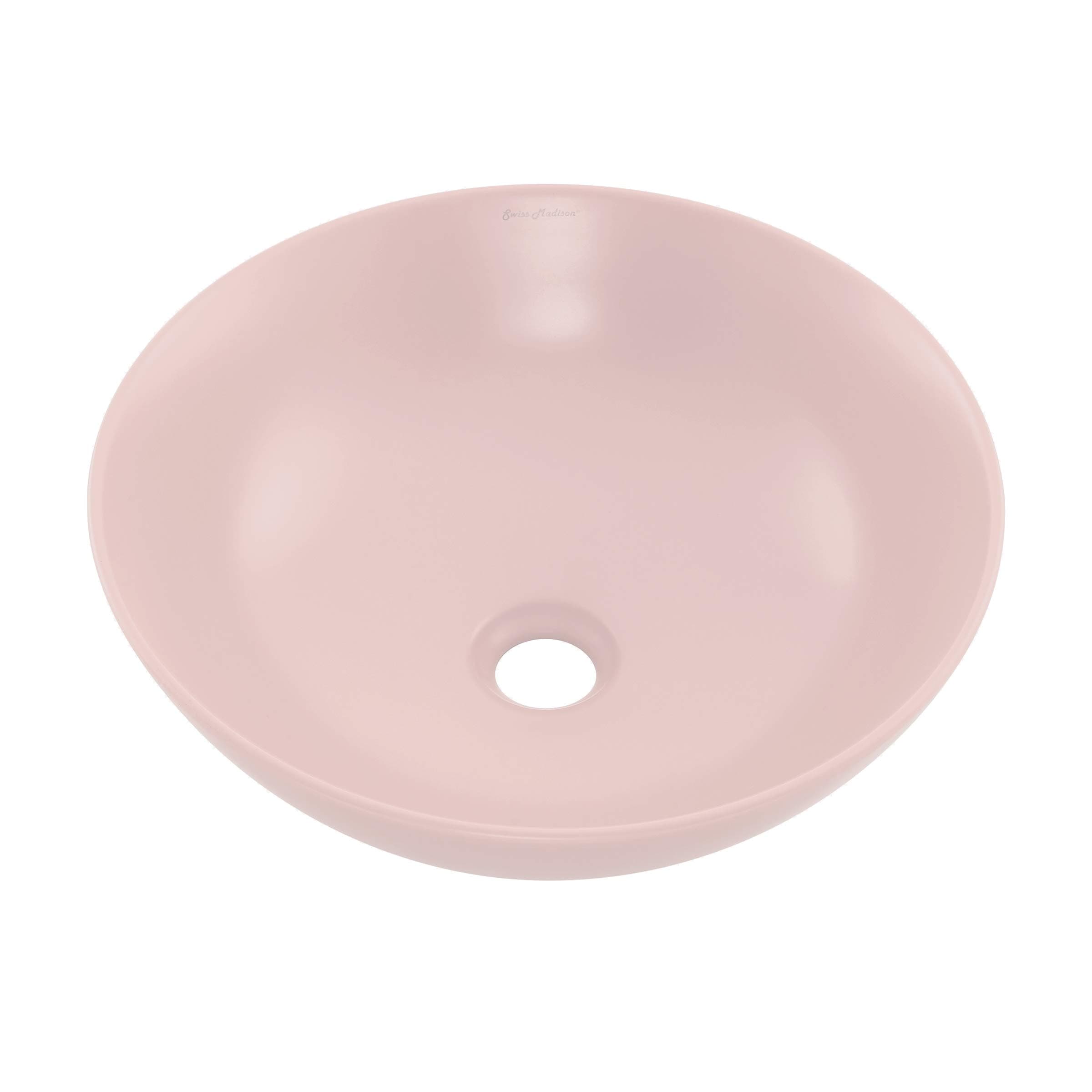Swiss Madison Classe 16" Color Ceramic Sink in (Pink)