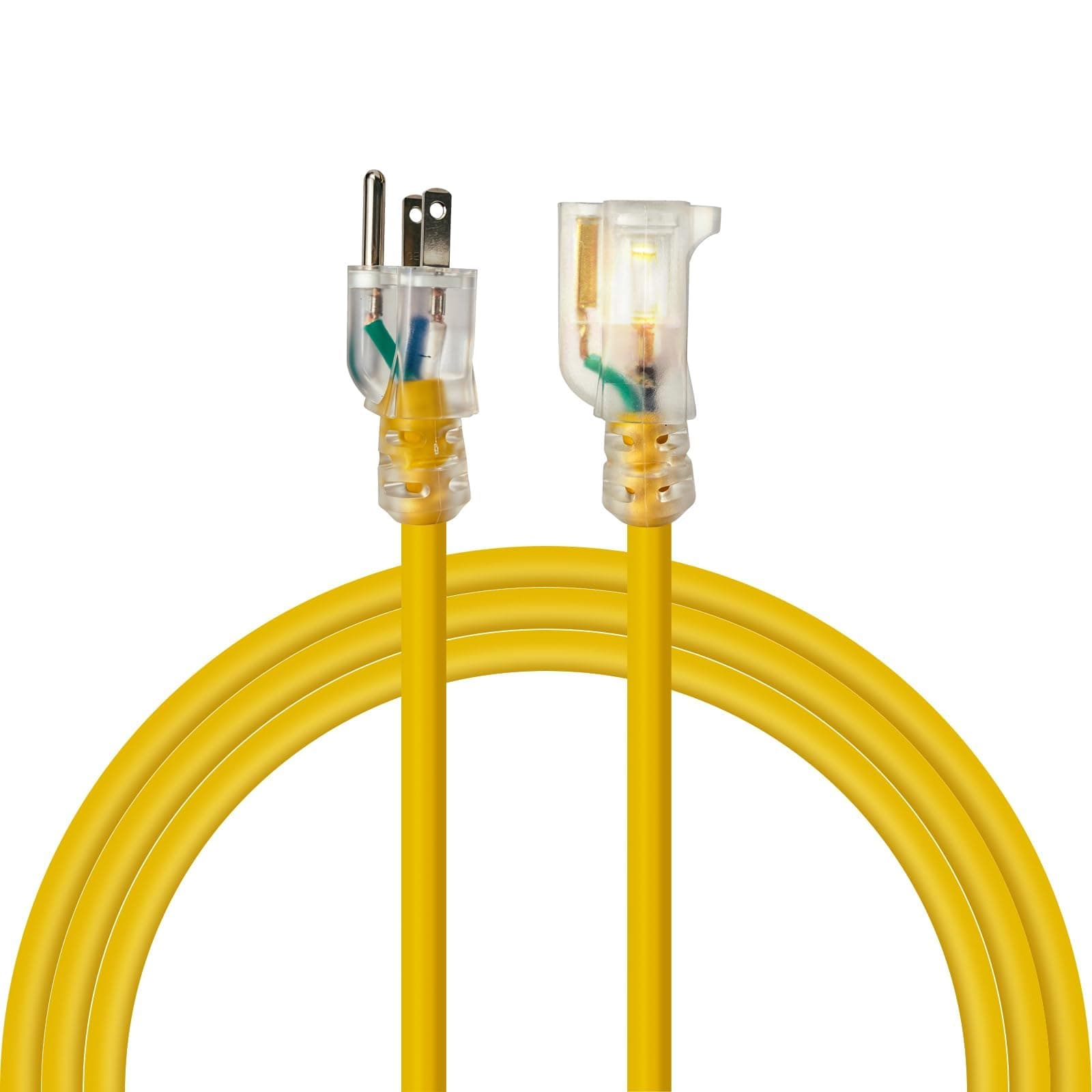 Ultra Explorer 6 ft 12 Gauge SJTW Extension Cord Outdoor, Yellow 3-Prong