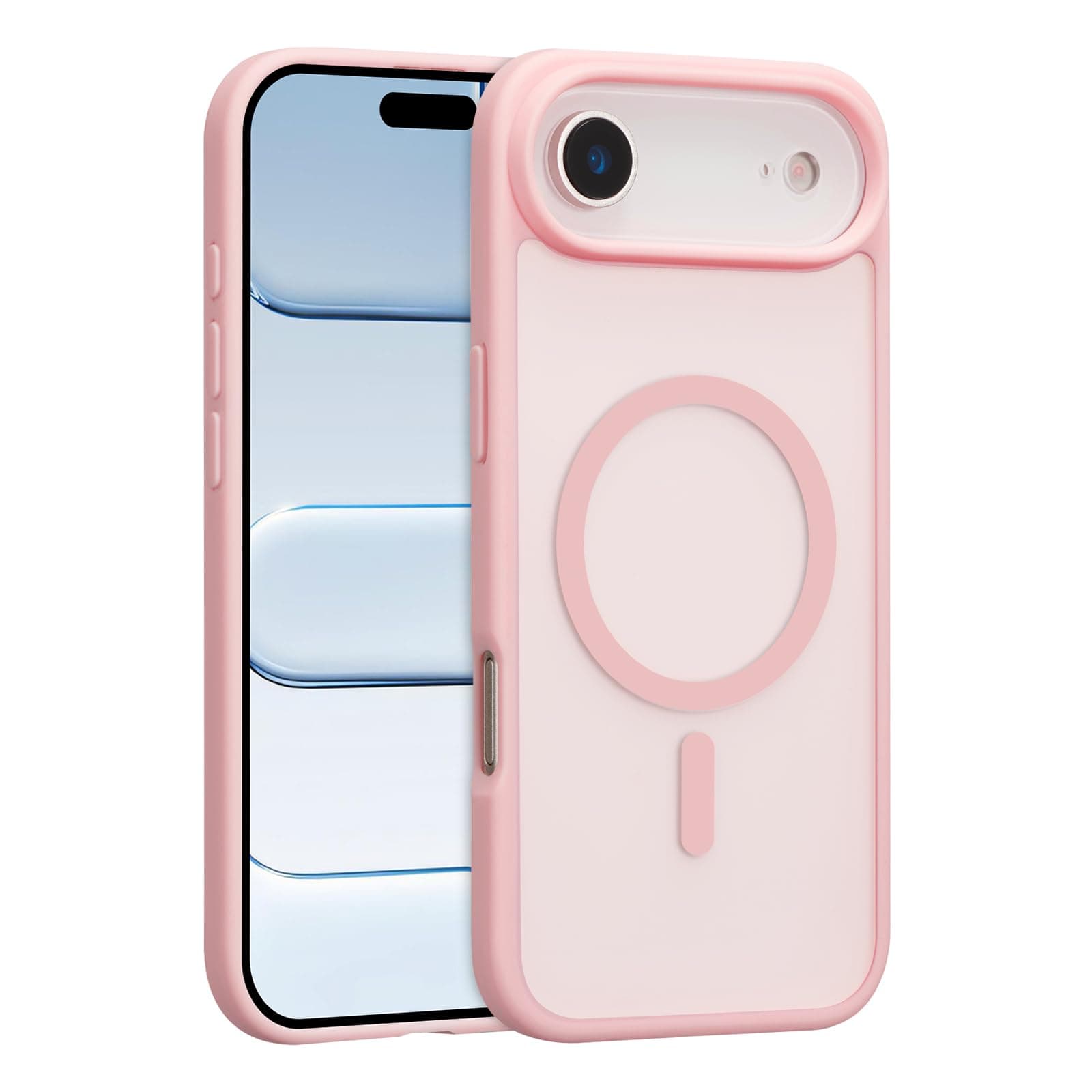 RALEAVO for iPhone Air Case Strong Magnetic Matte Cover,Pink