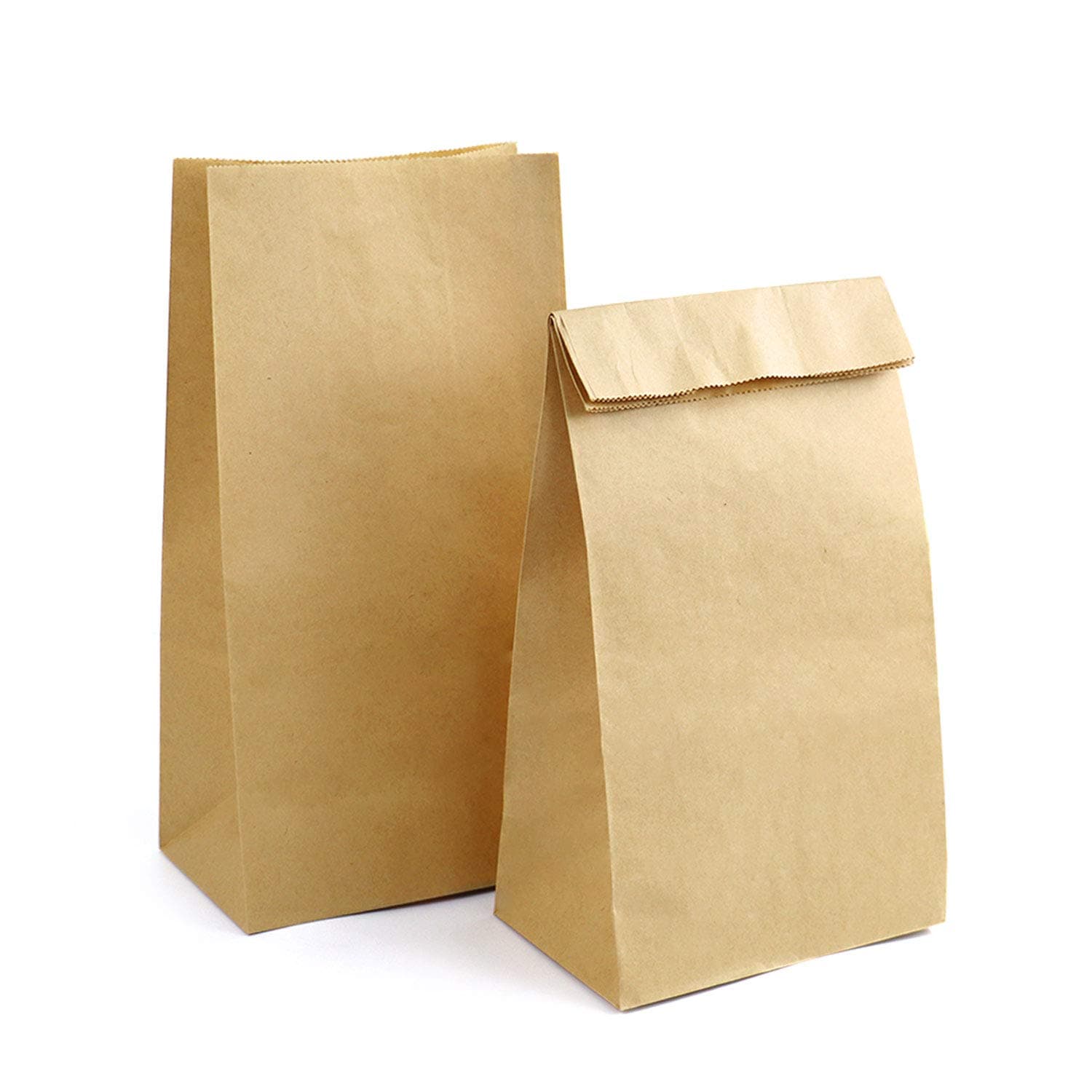 Paper Lunch Bags, Kslong 50pcs Brown Paper Bag 6 Lb 6.1x3.9x11.8" Durable Kraft bags Grocery Bag Bakery Bread Sandwich bag Shopping Party Favor Gift Wrapping Bags Bulk(Brown 8)
