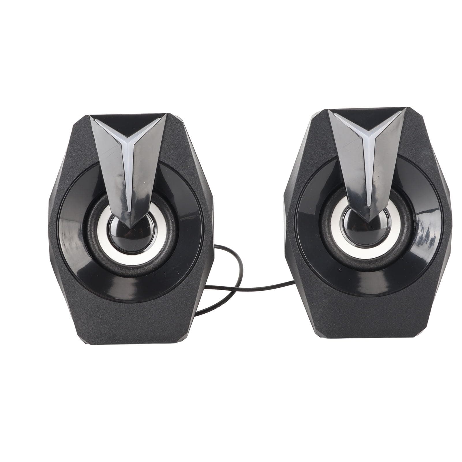 USB Powered Compact Speaker with RGB LED Lights Wired Volume Control 3 5mm Input for Laptop Desktop Smartphone