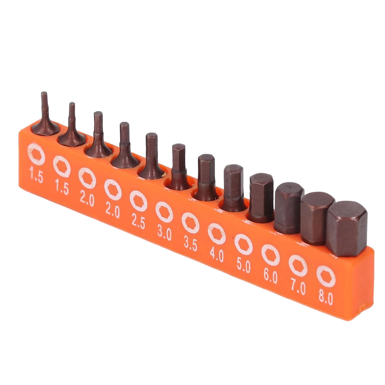 Hand Tool Hex Bit Set, S2 Alloy Steel, 12Pcs 1/4in Hex Shank 25mm, Metric Drill Bit, Strong Adsorption Force, Chuck Compatibility