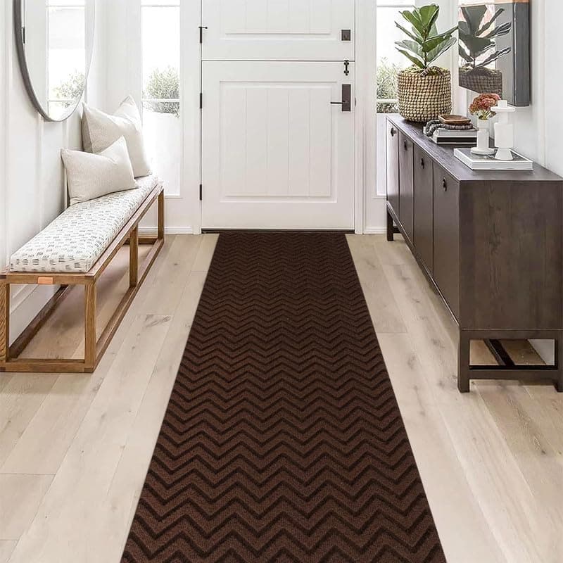 Fasward Hallway Runnner Rug Non Slip Rubber Backing Carpet 2x7 ft Custom Size, Heavy Duty Long Rug for Entryway, Kitchen, Garage, Stairs, Front Door, Laundry Room, Commercial Use