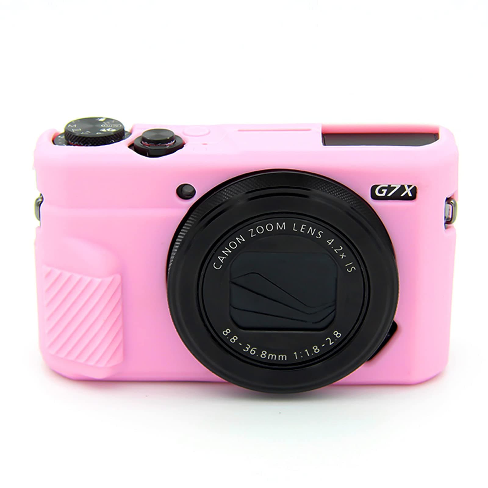 Easy Hood Protective Case Cover for Canon G7X Mark II Camera-Pink