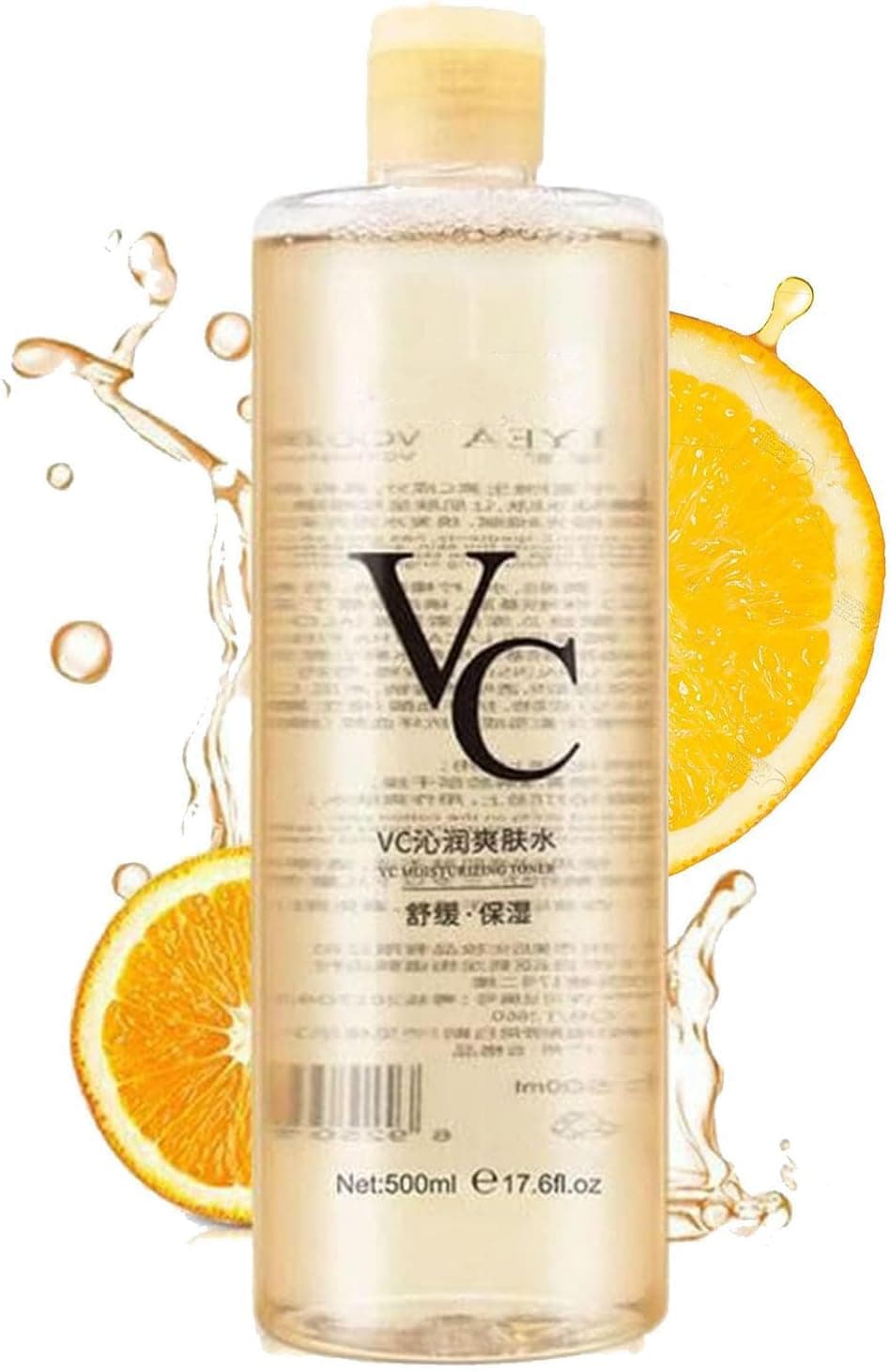 500ML New Vc Toner Intensive Brightening, Refreshing Texture Easy to Absorb,Deeply Hydrate and Enhance Skin Elasticity (1pcs)
