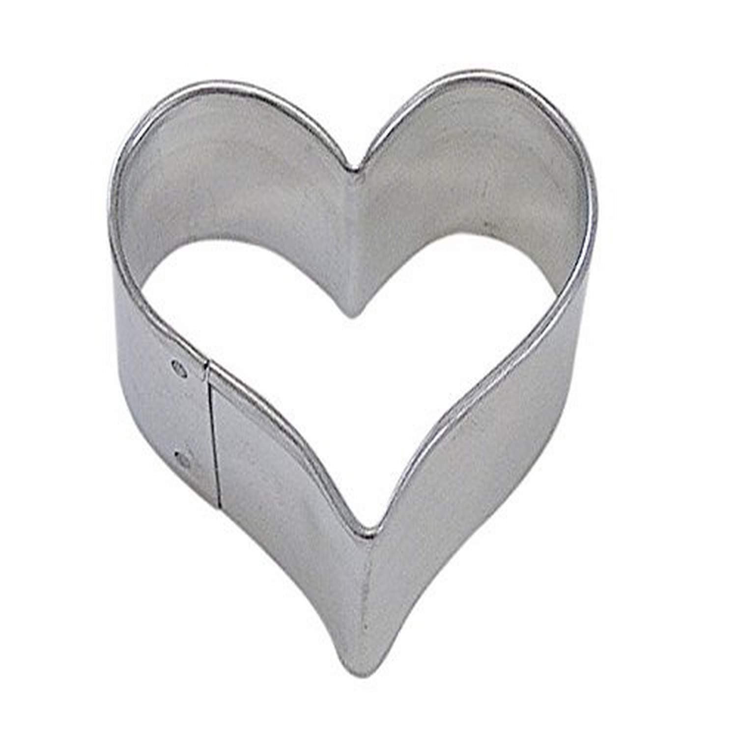 Cybrtrayd R&M Heart Tinplated Steel Cookie Cutter, 1.75-Inch, Silver, Bulk Lot of 12