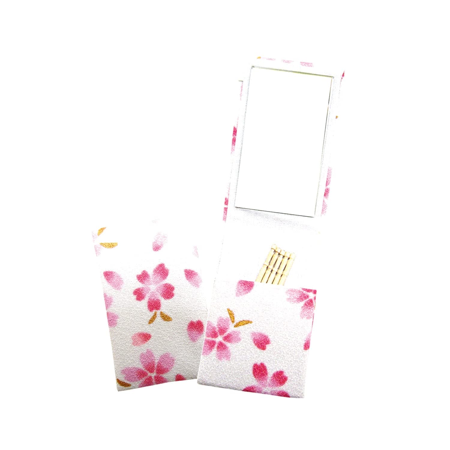 Maeda Sozo Spring Iro (Cherry Blossom) Toothpick Holder with Mirror Size: Approx. H 2.8 x W 1.8 inches (7 x 4.5 cm)