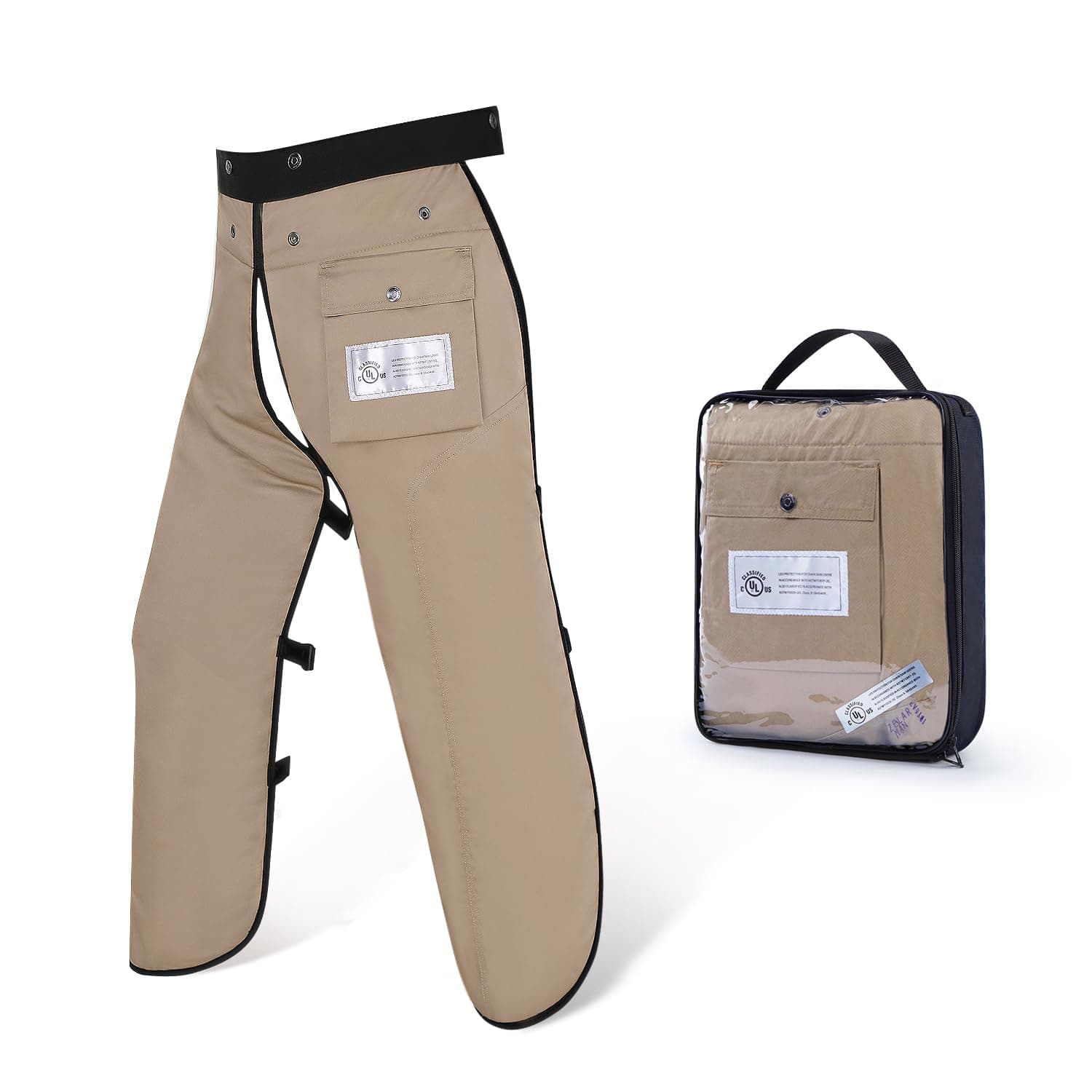 ZELARMAN Chainsaw Chaps Apron Wrap 8-layer for Men/Women Loggers Forest Workers Protective Chain Saw Pants Adjustable