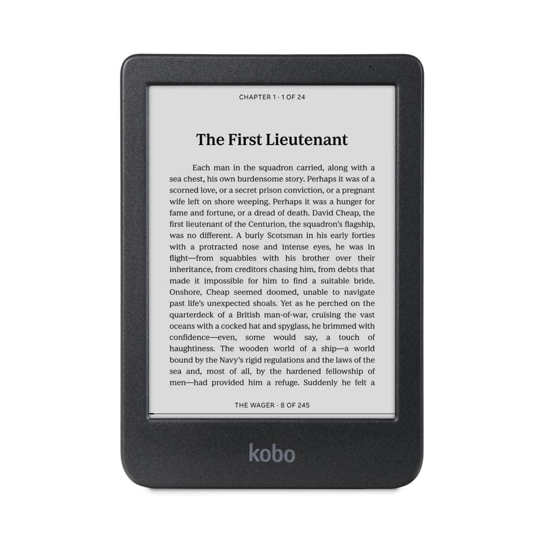 Kobo Clara BW eReader, 6” Touchscreen, Waterproof, 16GB, Black