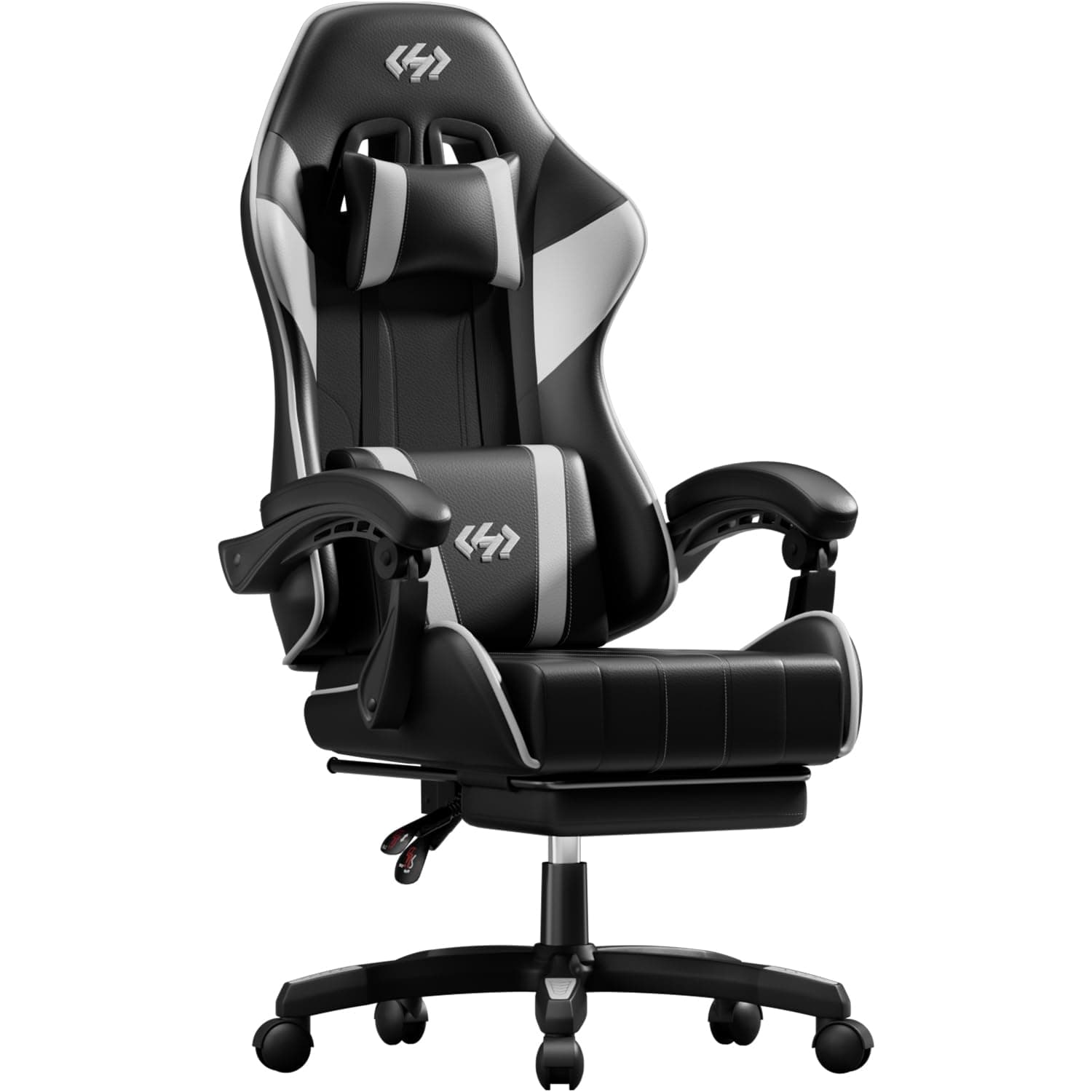 HLDIRECT Gaming Chair with Footrest & Lumbar Support for Adults