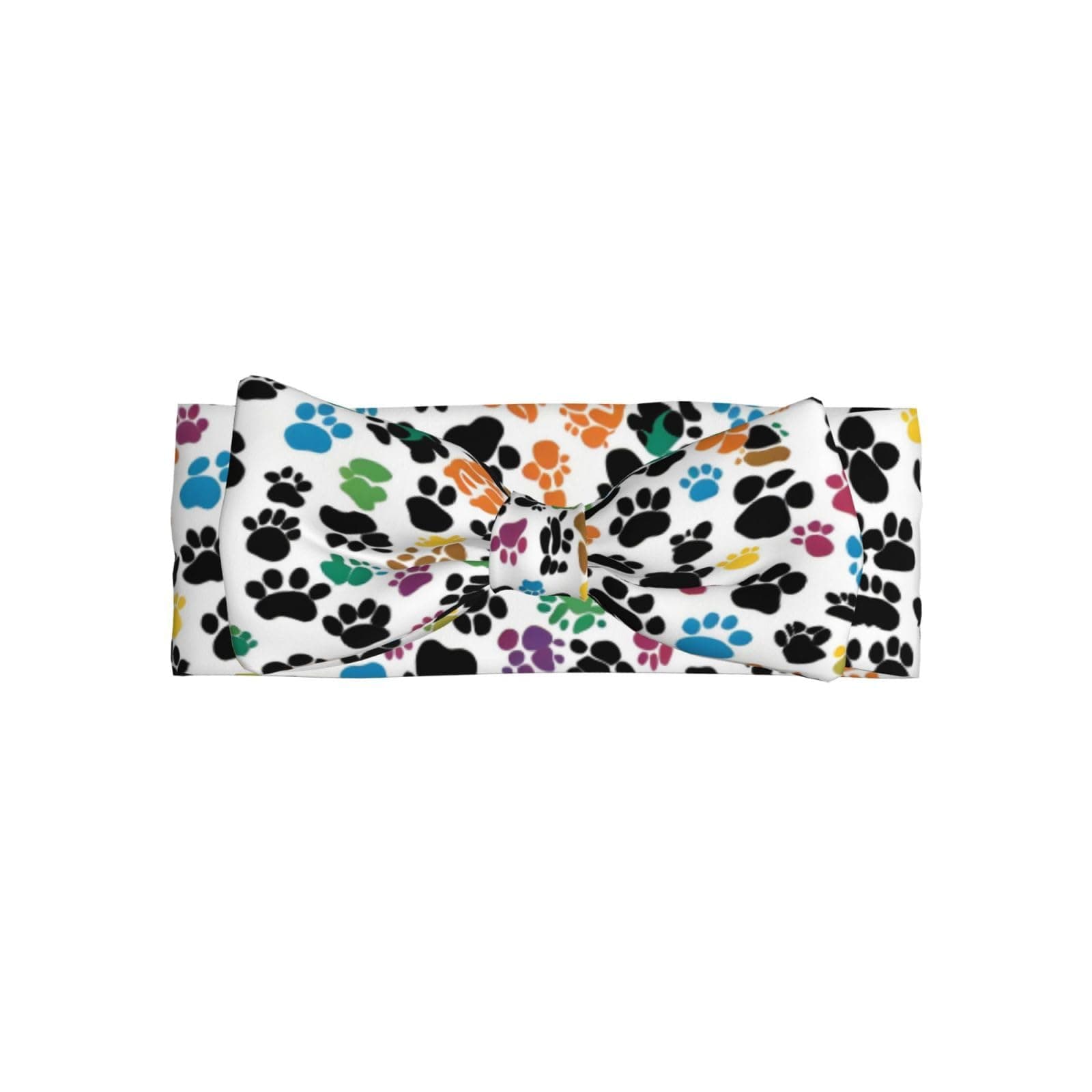 YYHWHJDE Colorful Dog Paw Print Black Prints Baby Bow Headband Super Stretchy Soft Bows Hair Accessories for Newborn Infants Toddlers Kids Girls