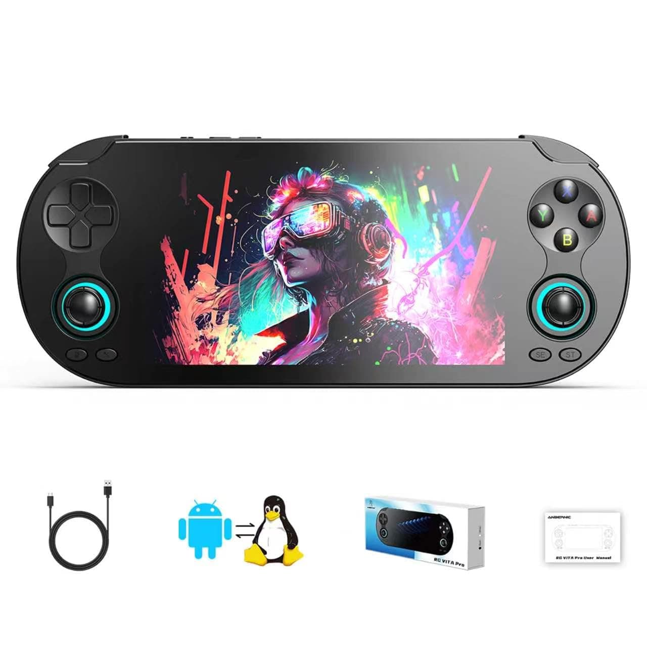 RG VITA Pro Retro Handheld Game Console RG VITA Pro RK3576 Dual OS 4 +64GB