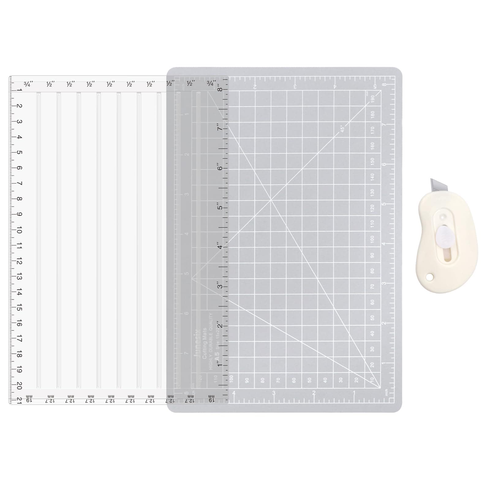 Quick Trimmer Tool for Foil and Paper with Blade, Craft Stamping Foil Paper Cutters Easy Crafting Trimming Tools for Trimming Thin Paper Strips As in Sentiment Strips Easily Cuts Foil to Size (Gray)