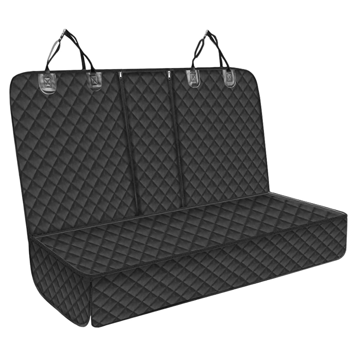 UHANBUT Dog Car Seat Cover with Tow Rope, 52.75" × 18.11" Waterproof & Nonslip 600D Oxford Vehicle Back Seat Protector, Universal Pet & Kid Bench Backseat Cover for Cars SUVs Trucks