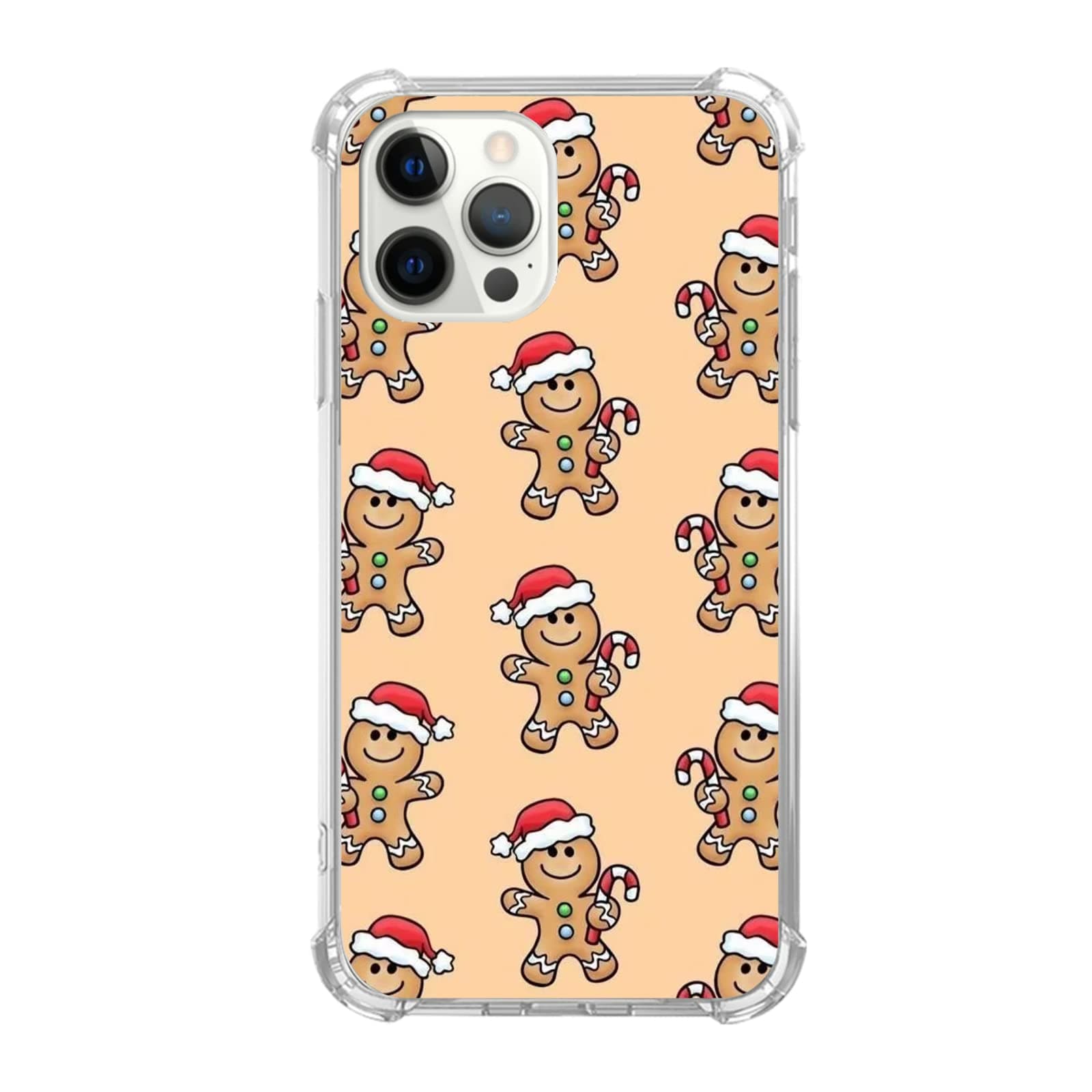 Mabluworqe Cute Christmas Gingerbread Case Compatible with iPhone 12 Pro Max, Winter Christmas Cartoon Case for iPhone 12 Pro Max for Teens Men and Women, Cool TPU Bumper Phone Case Cover