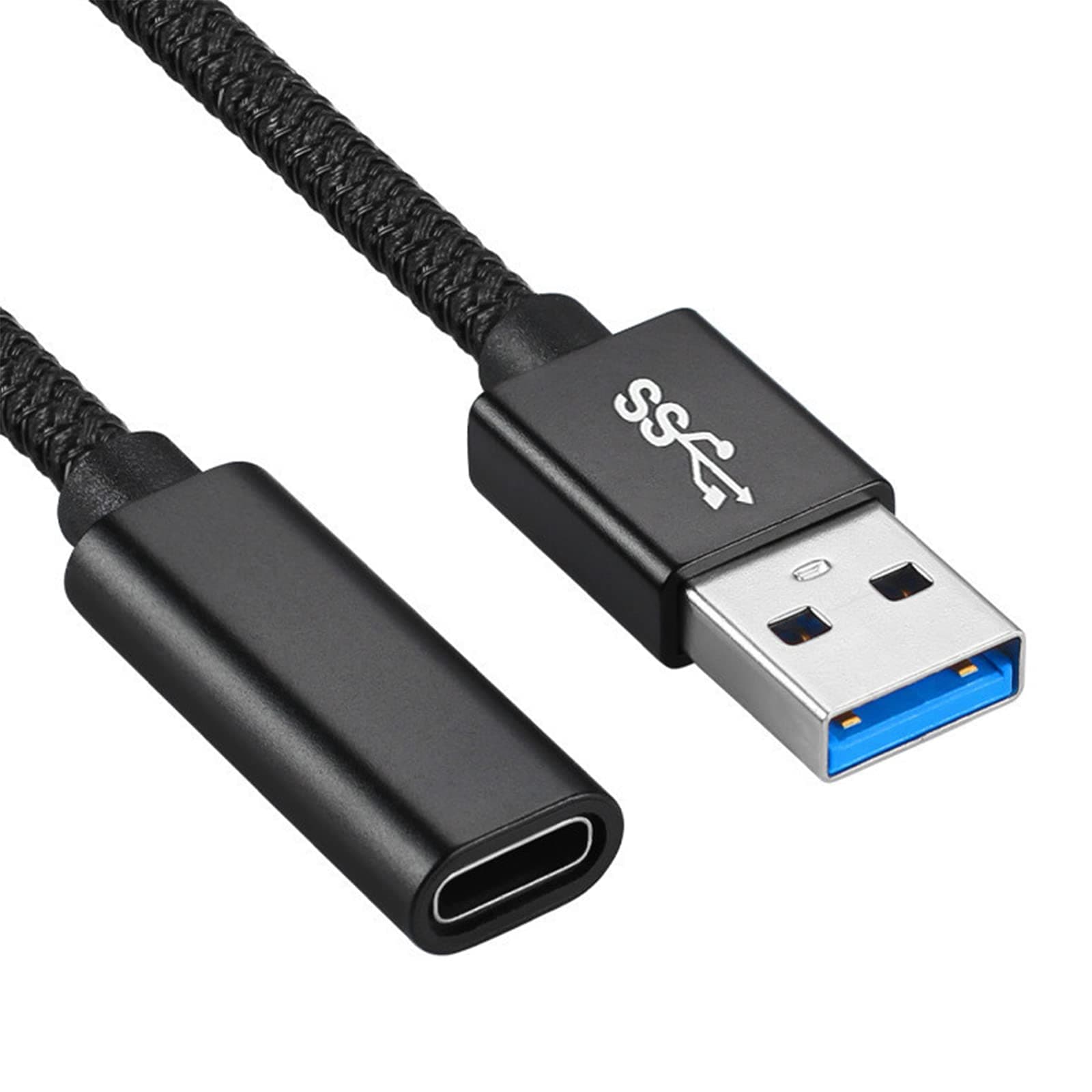 YFFSFDC USB 3.1 Male Type C Female Converter Cable USB Type C Converter Adapter Male Female Cord USB Type C Converter Connection Line 10Gbps High Speed Data Transfer 3A Fast Charge Small Lightweight