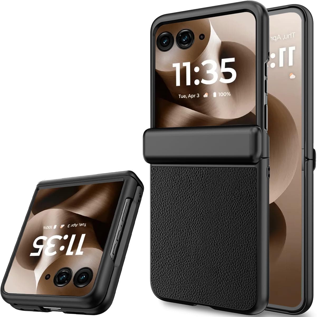 NINKI Compatible for Motorola Razr 60 Ultra Case with Built-in Screen Protector,Hinge Protection Cover for Motorazr 60 Ultra Shockproof Heavy Duty Rugged Ultra Slim Case for Moto Razr 2025 Ultra Black