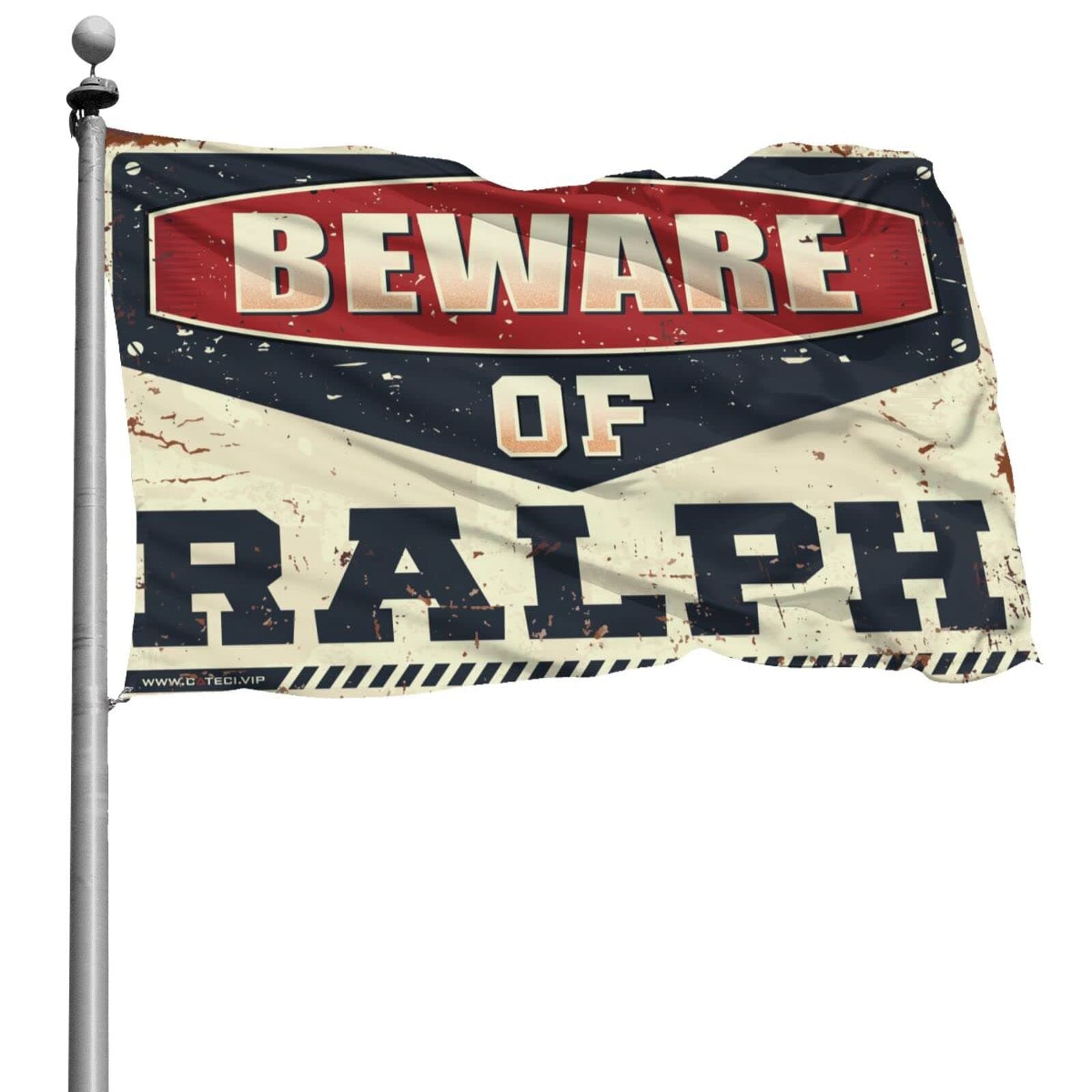 Funny House Decor Beware Of Ralph Flag Bedroom Flags Mens Dorm Room Decor (Size : 30X45CM)
