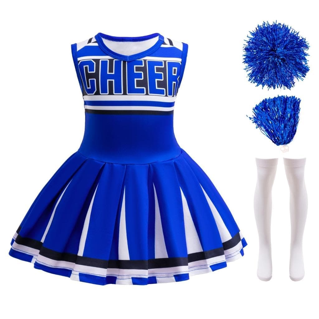 Dressy Daisy Girls Cheerleader Cheerleading Cheer, Blue, Size 3T 4T