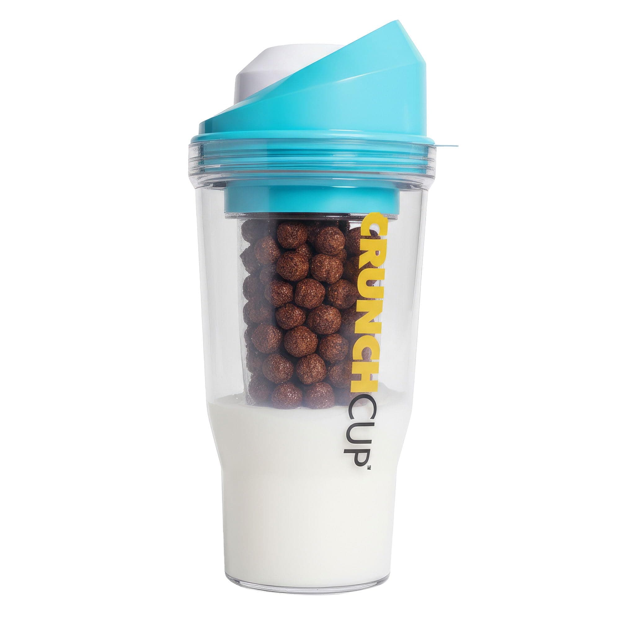 CrunchCup XL Portable Cereal Cup for Breakfast On the Go - Blue