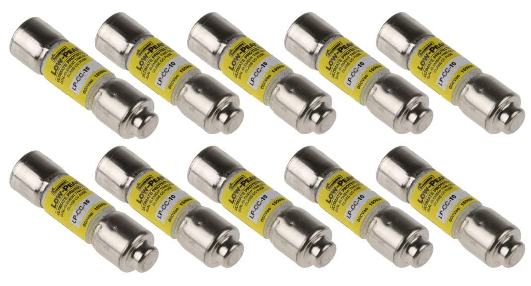 BUSSMANN LP-CC-10 Low-Peak, 10 AMP Class Cc 600V Fuses, Nib - 1 Box of 10