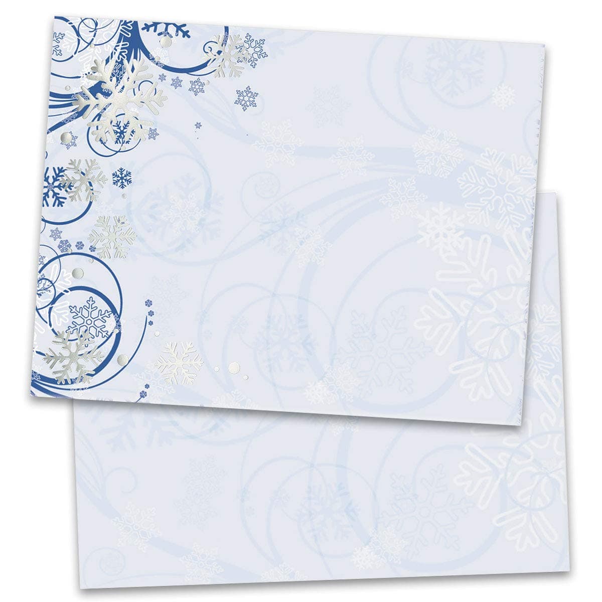 PaperDirect Winter Waltz Postcards, Silver Foil Accents, 100 Count, Standard 4¼ inch x 5½ inch