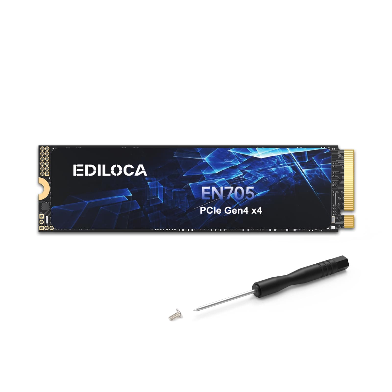 Ediloca EN705 SSD 4TB PCIe Gen4, NVMe M.2 2280, Up to 5000MB/s, Internal Solid State Drive, Dynamic SLC Cache, Compatible with PC
