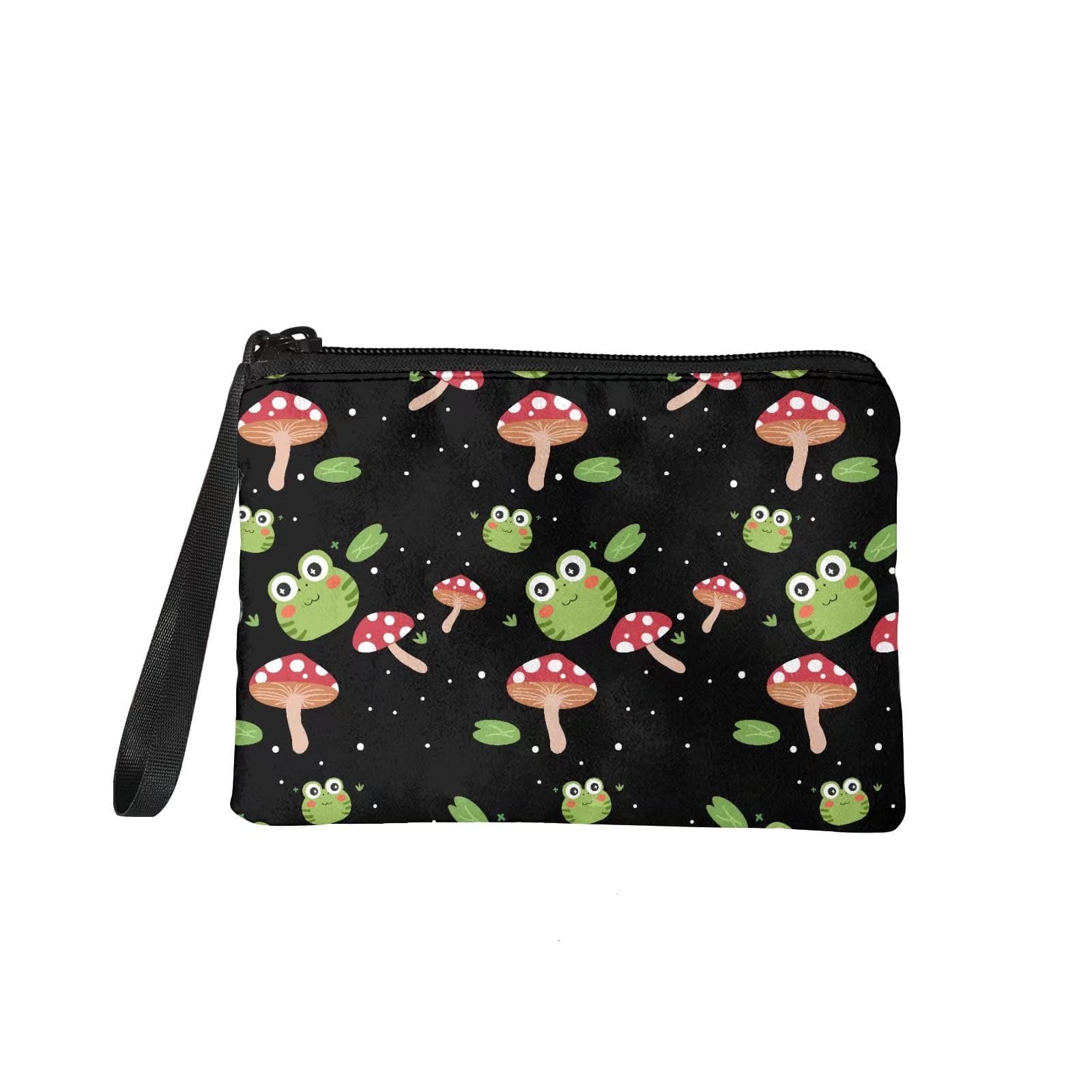 Jeiento Small Makeup Bag Coin Purse Cosmetic Bag for Women,Small Makeup Pouch Travel Toiletry Bag Organizer Pouch Purse Travel Accessories,Coin Purse, frog, Small, Casual