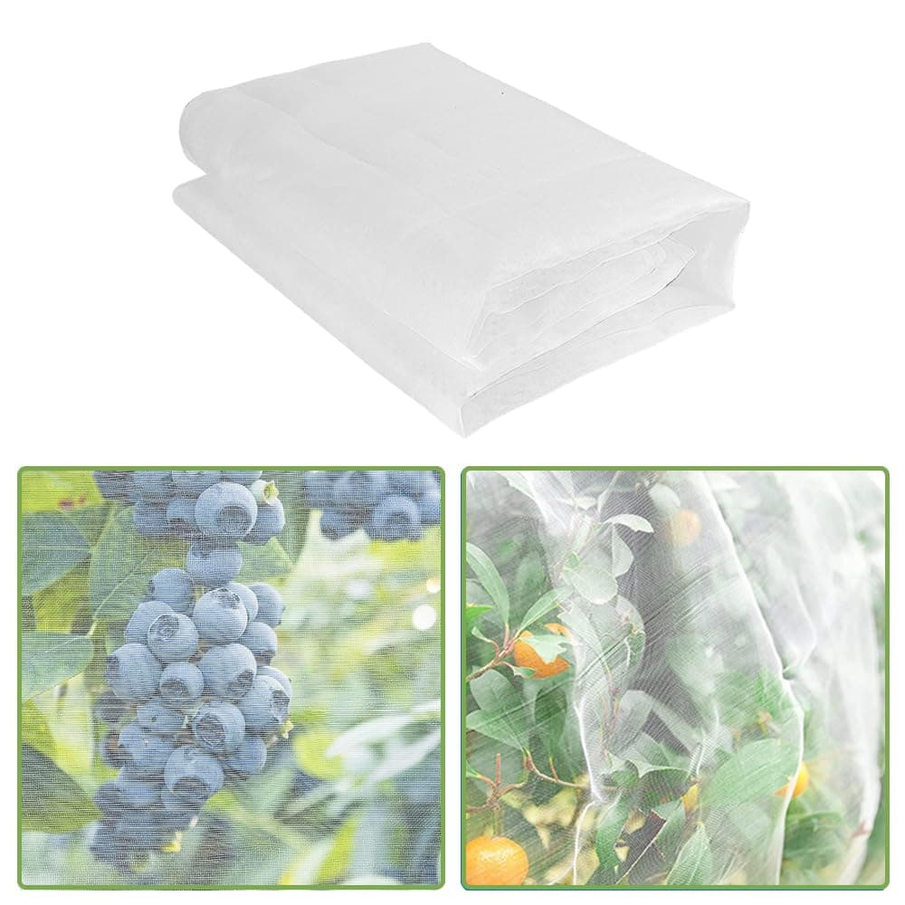 4x10ft Garden Netting Ultra Fine Mesh Plant Row Covers Net for Gardening Beds Vegetable Plants Strawberry Fruits Flowers Trees Greenhouse Cover Mosquito Insect Birds Animals Barrier Protection