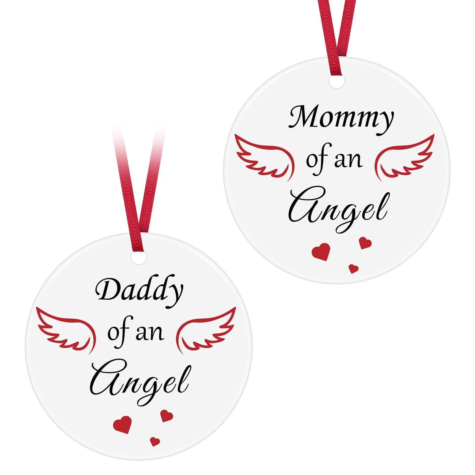 Loss Memorial Gifts Mommy of an Angel Daddy of an Angel Ceramic Ornaments Miscarriage Keepsake Pregnancy Loss Gifts Baby Memorial Gifts Sympathy Gifts for Infant Loss Child Loss